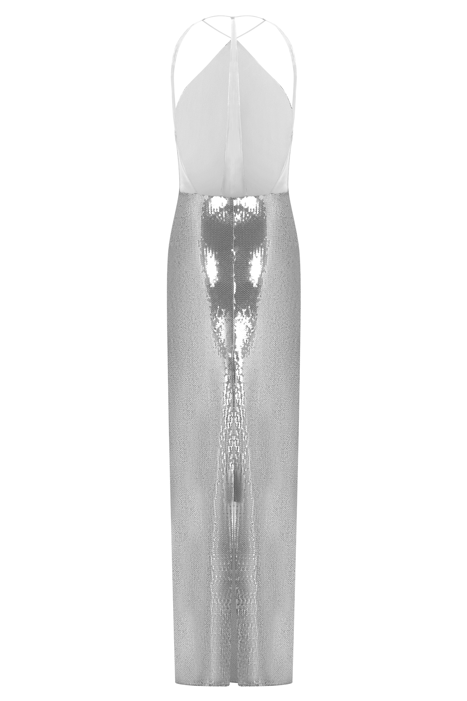 Baldwin Sequin Cut Out Maxi Dress - Silver #11