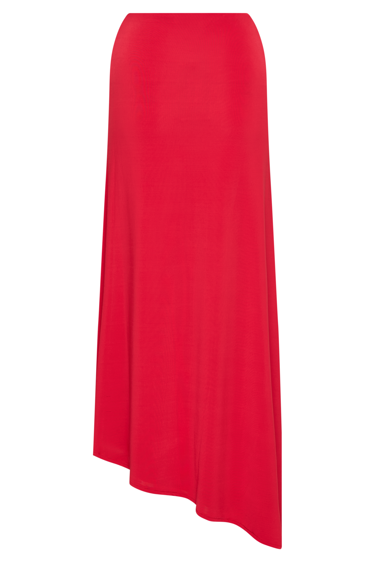 Bea Asymmetrical Slinky Maxi Skirt - Pomegranate #10