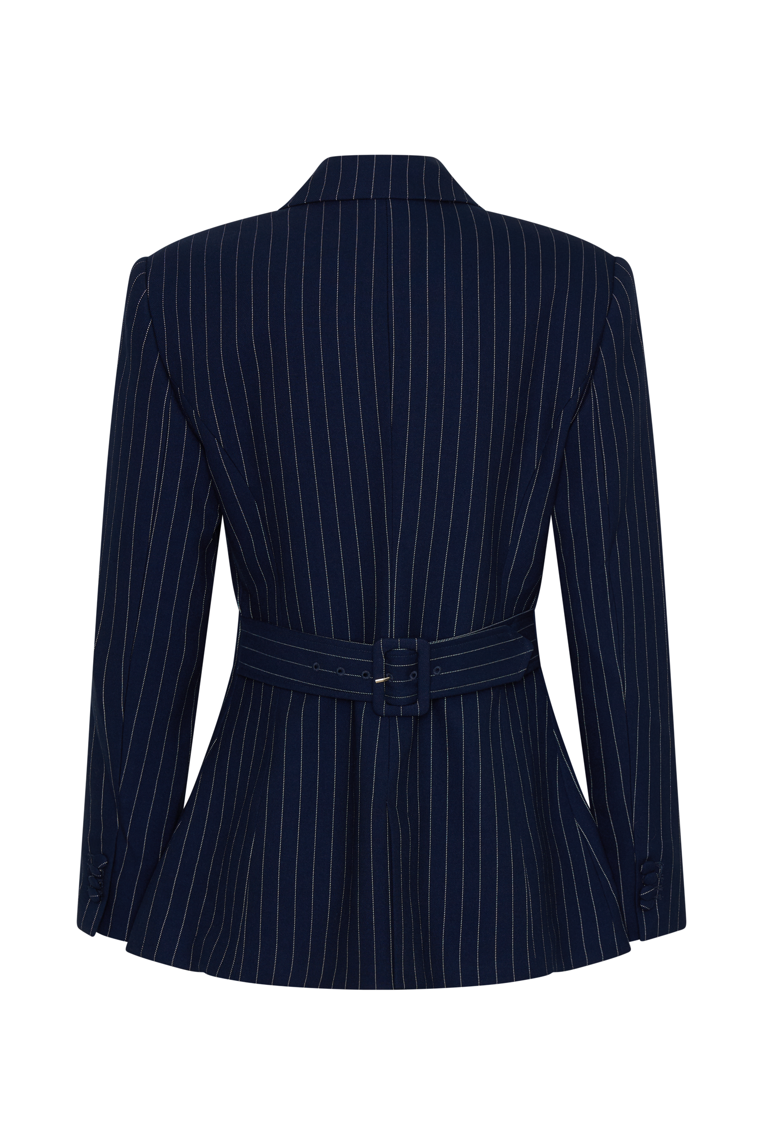 Bellamy Cinched Blazer - Navy Pinstripe #10