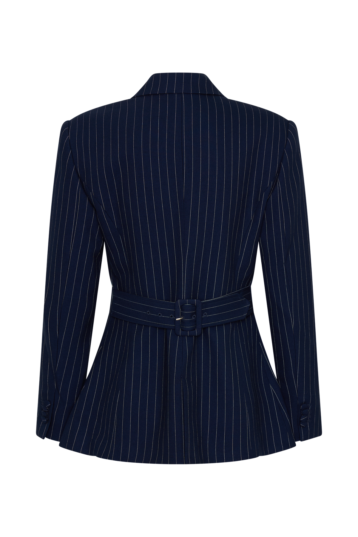 Bellamy Cinched Blazer - Navy Pinstripe #10