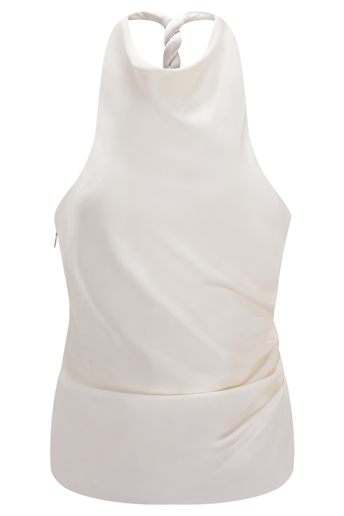 Bianca Satin Halter Top - Ivory #9