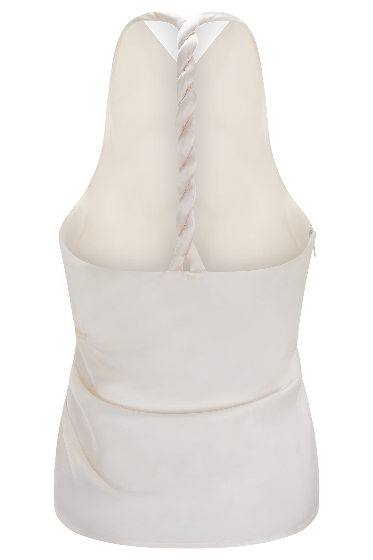Bianca Satin Halter Top - Ivory #8