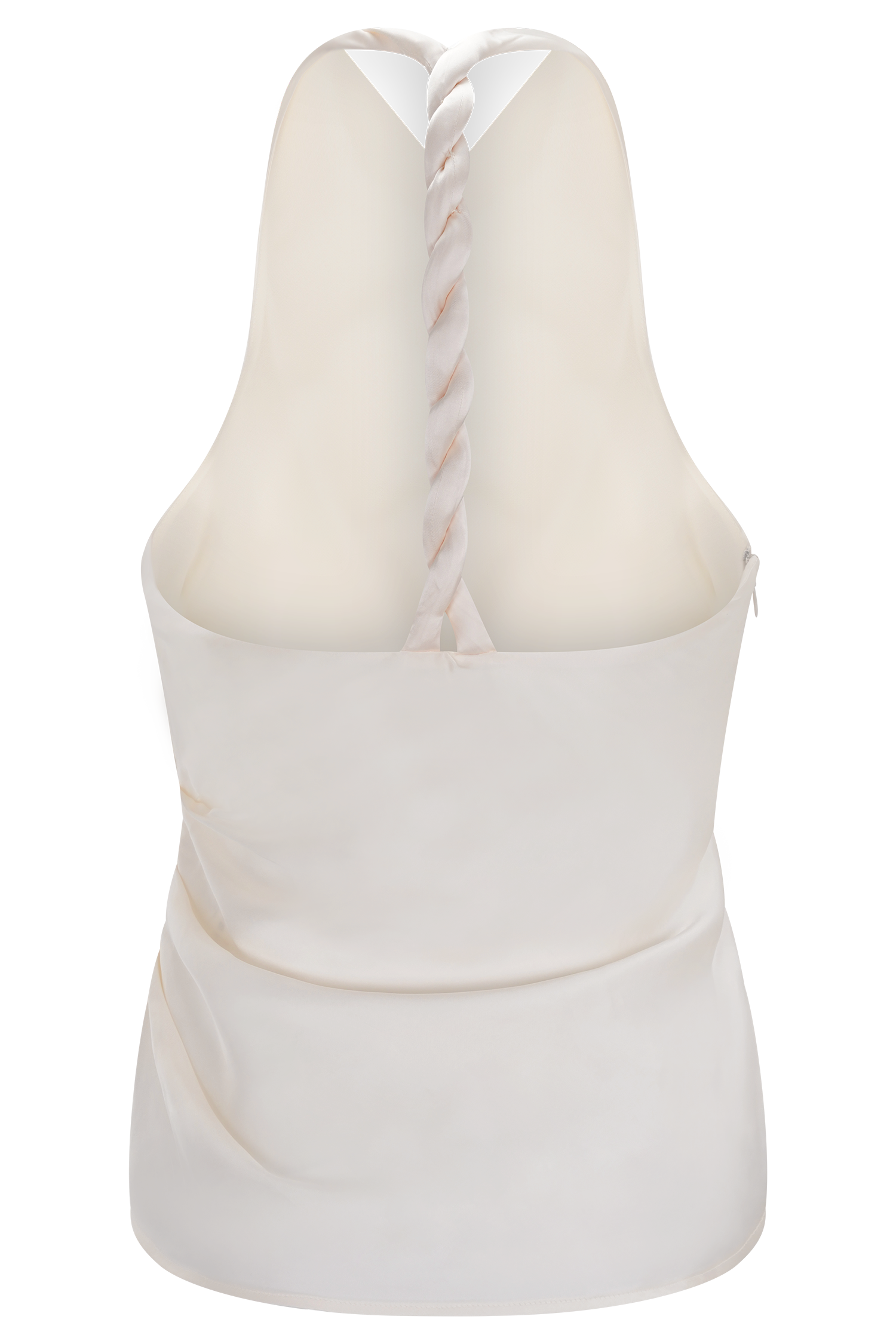 Bianca Satin Halter Top - Ivory #10