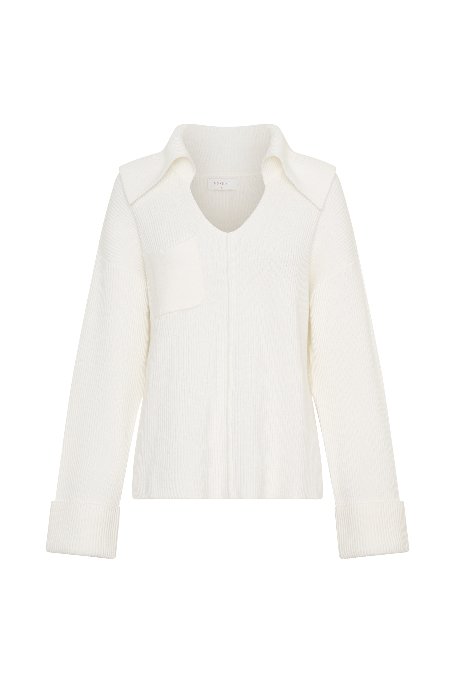 Bianka V Neck Knit Jumper - Off White #9