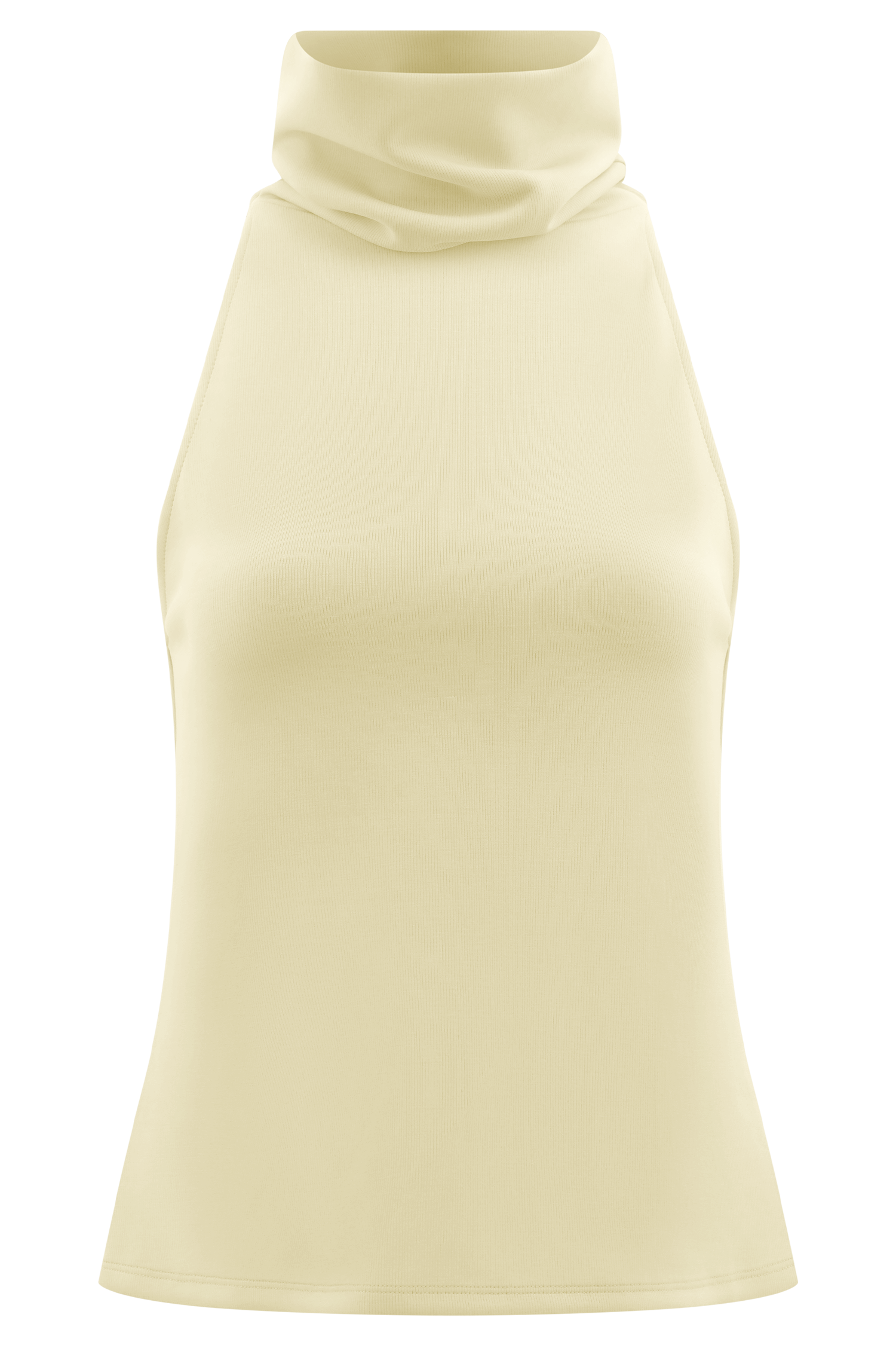 Birdie High Neck Sleeveless Top - Ivory | MESHKI UK