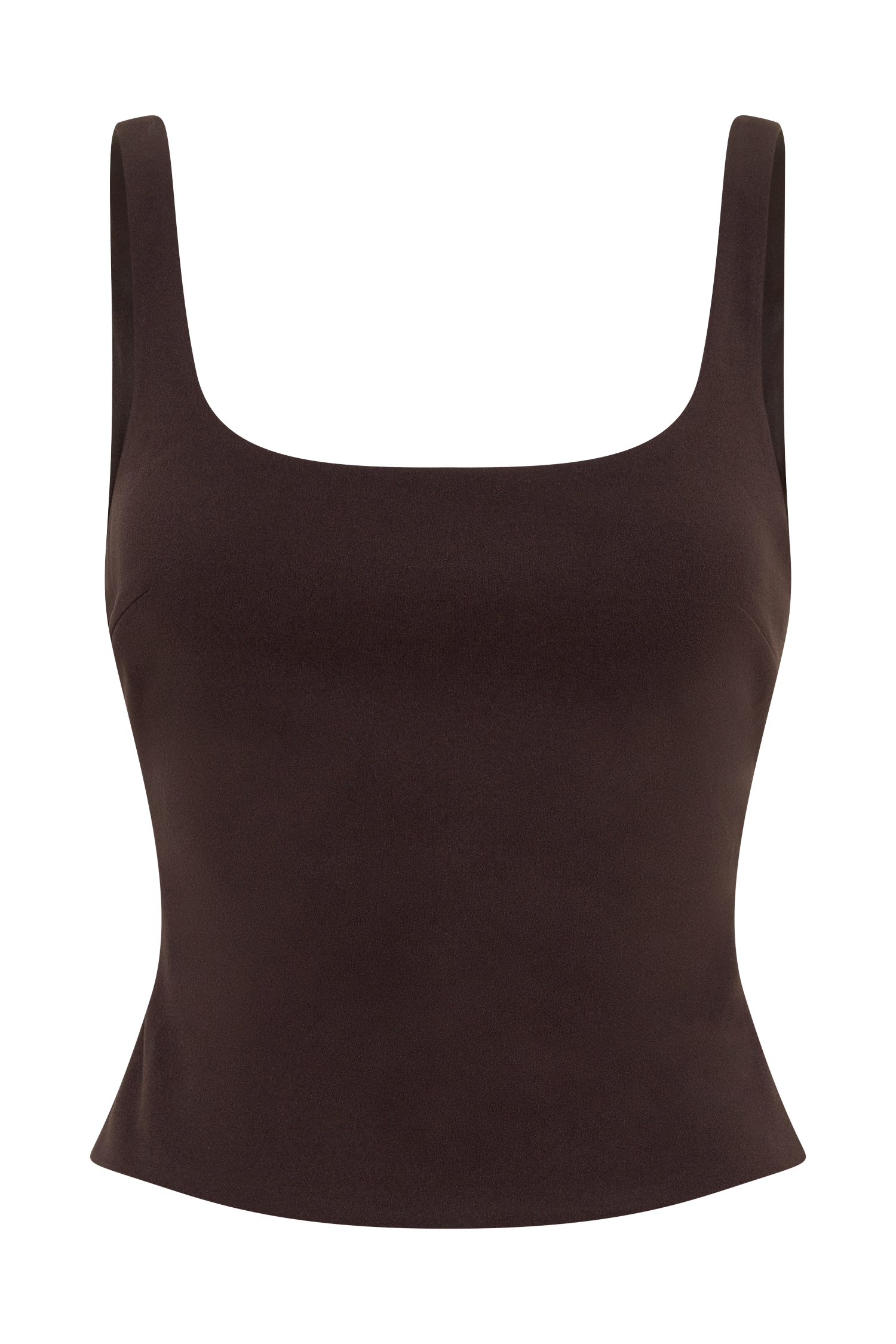 Blanca Stretch Crepe Cami Top - Chocolate #7