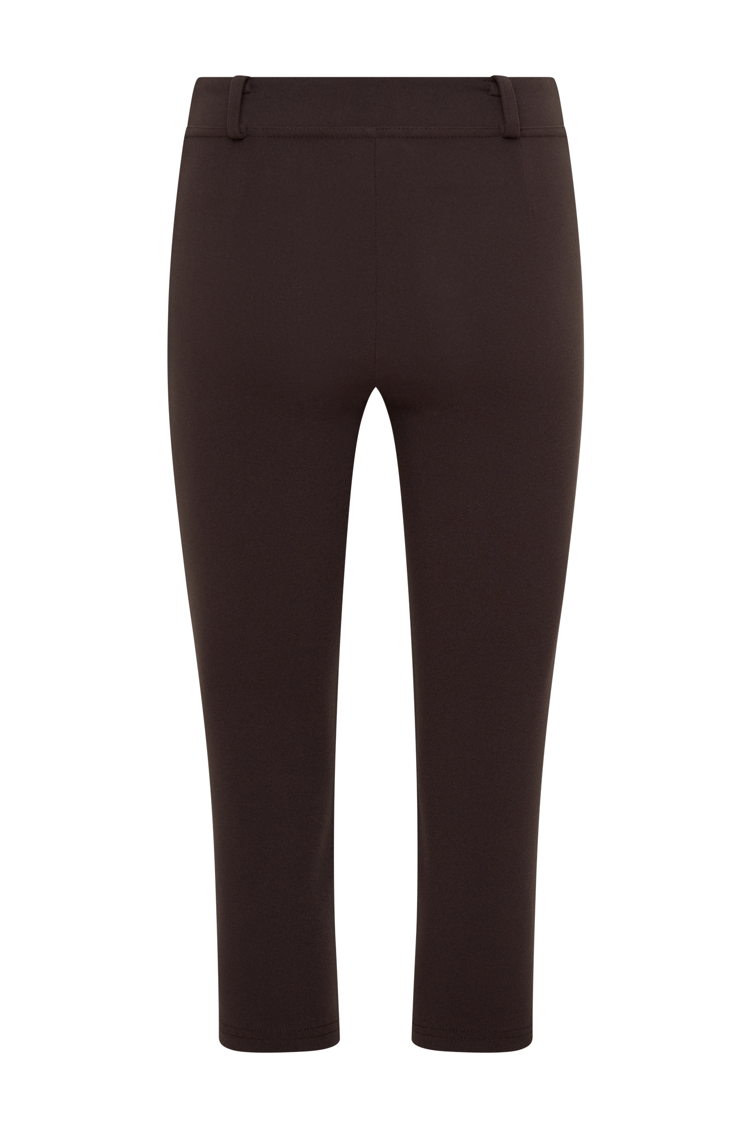 Blanca Stretch Crepe Capri Pants - Chocolate #9