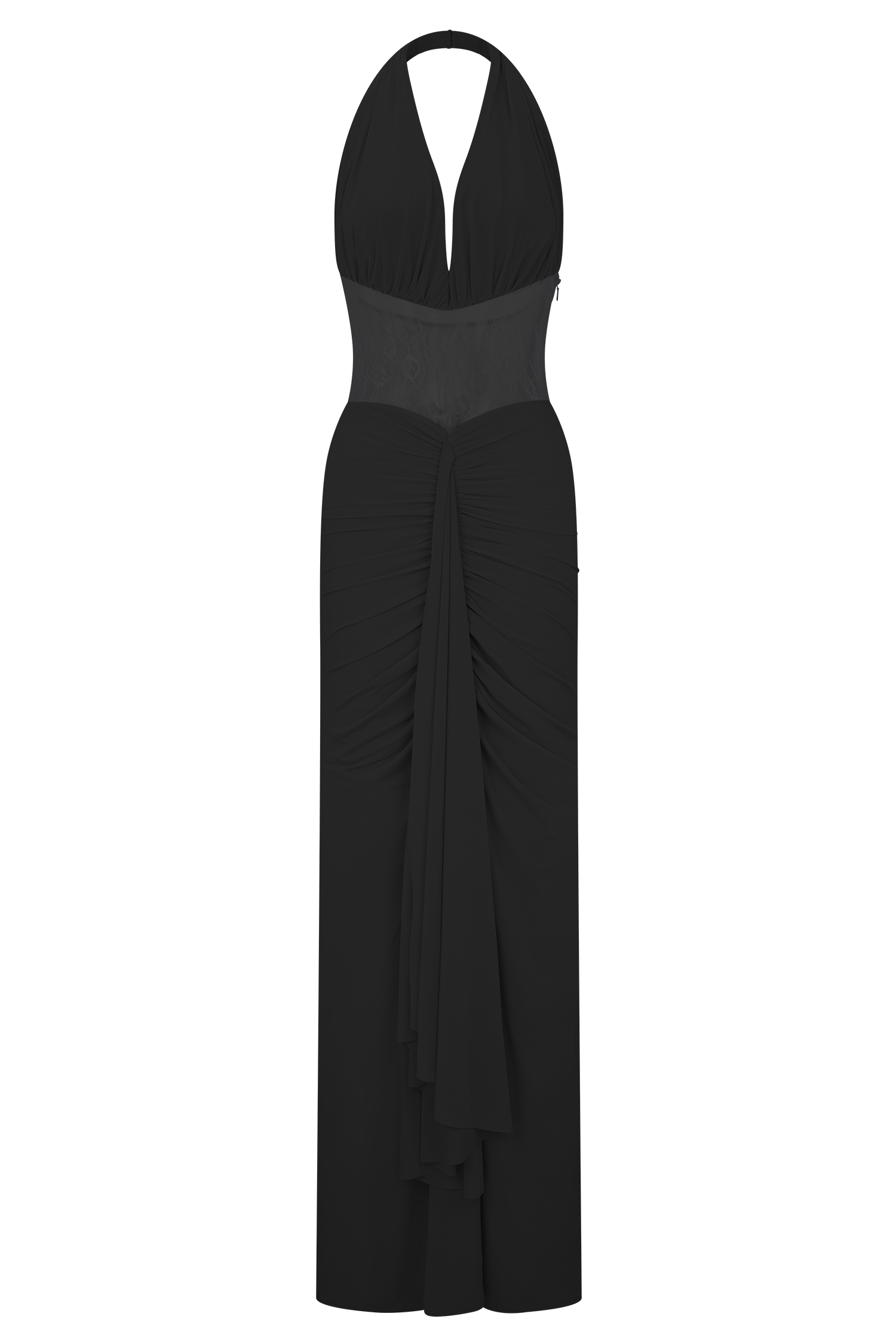 Bonnie Slinky And Lace Maxi Dress - Black #7