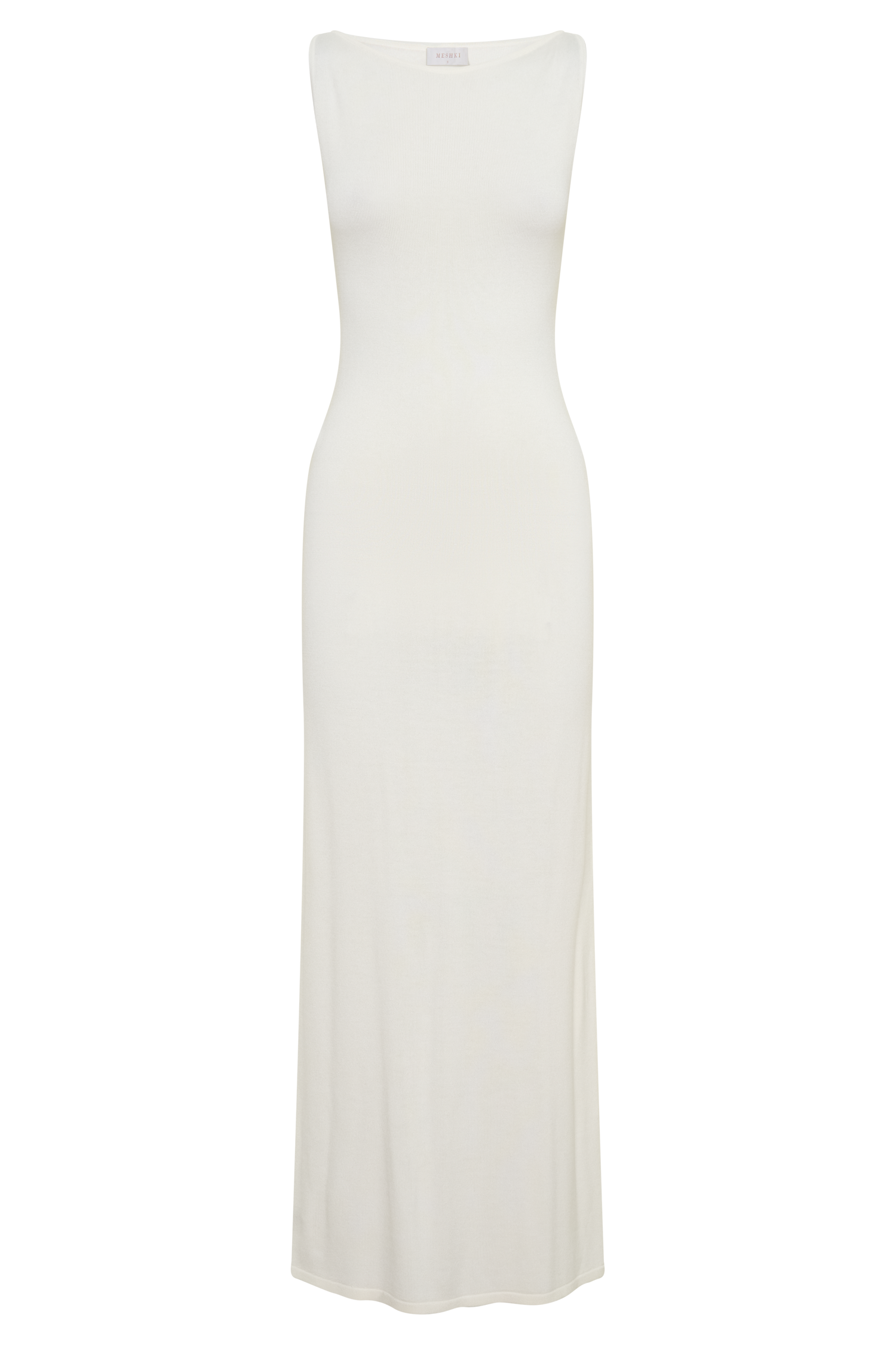 Boston Boat Neck Sleeveless Midi Dress - Ivory #9