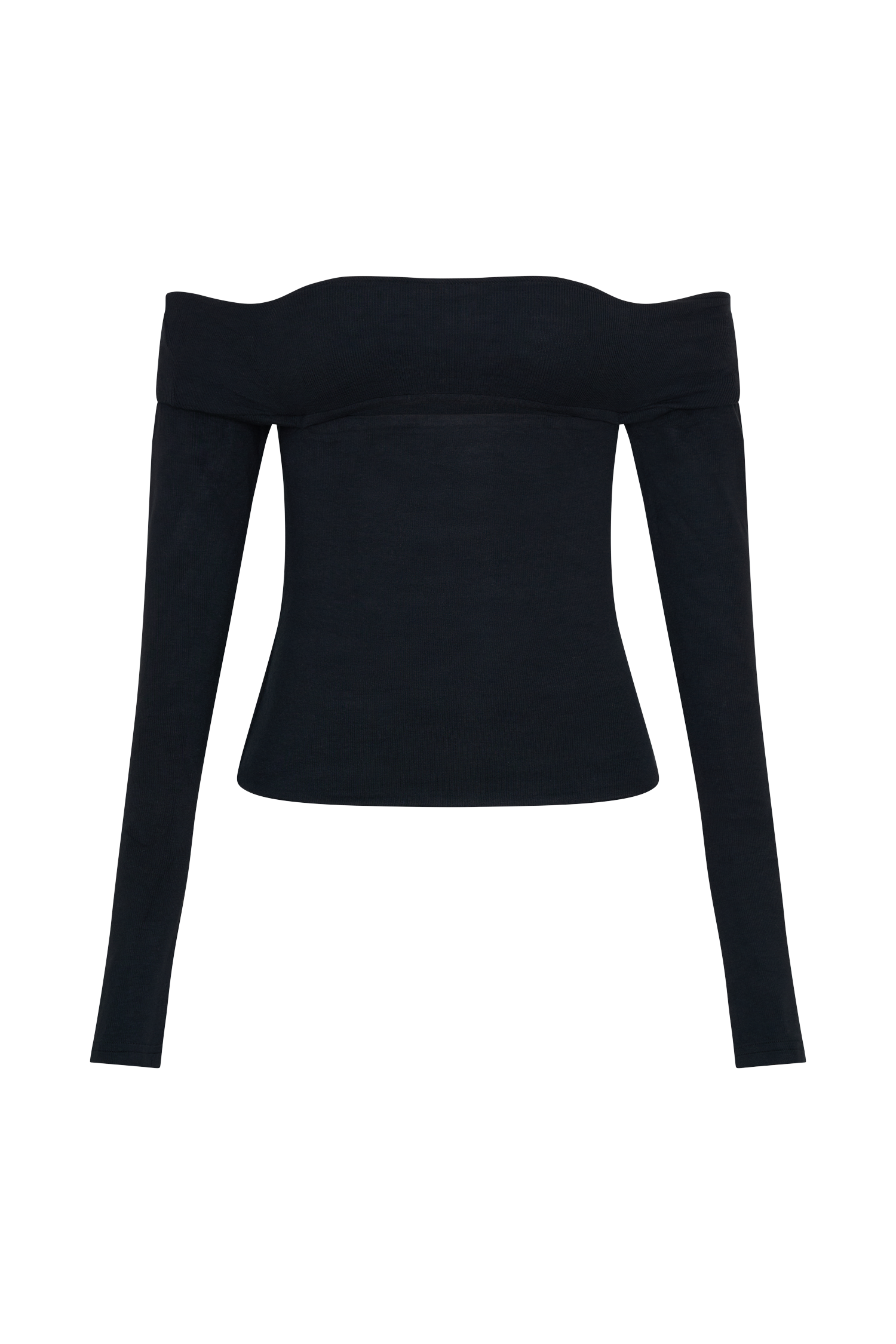 Briah Cut Out Modal Long Sleeve Top - Black #9