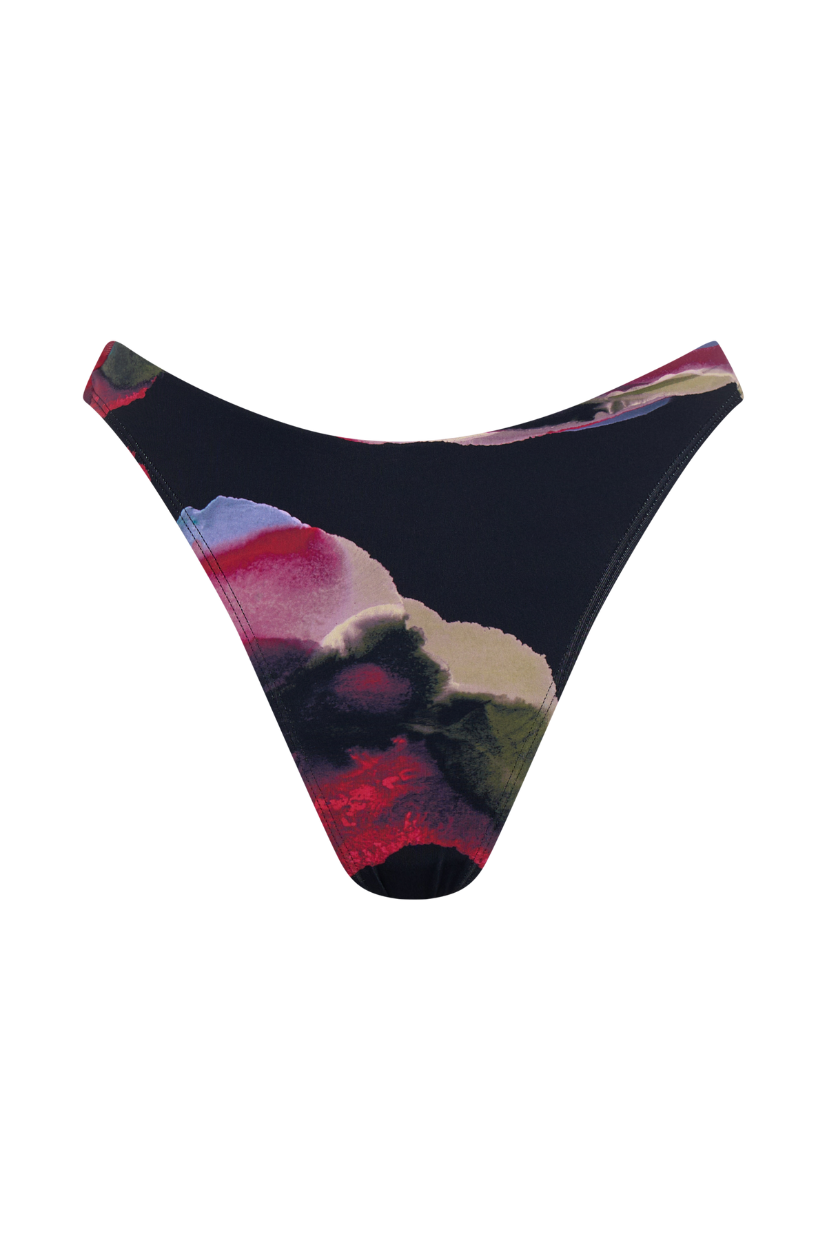 Brianna Cheeky Cut Bikini Bottom - Multi Fluid Reverie Print #8