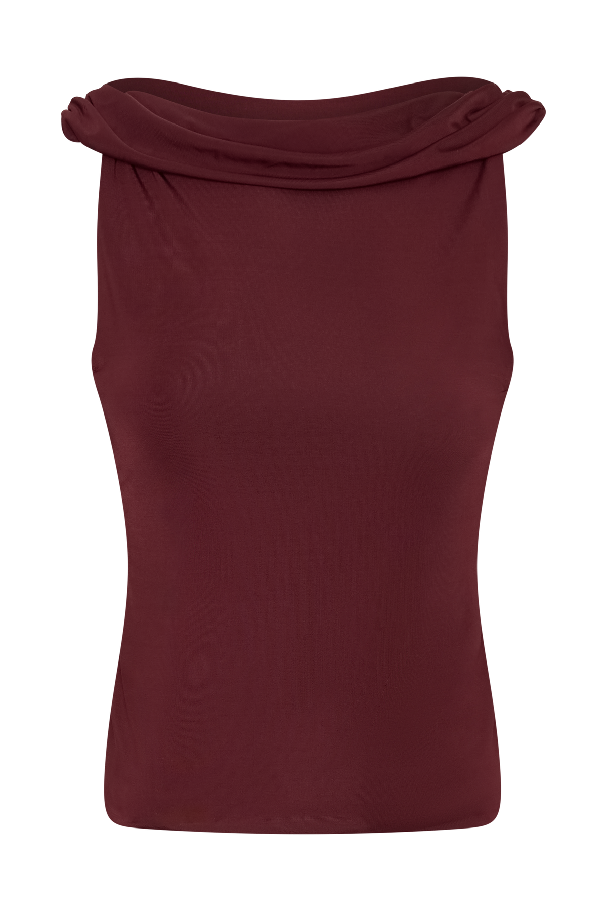 Bridget Slinky Cowl Back Top - Burgundy #9