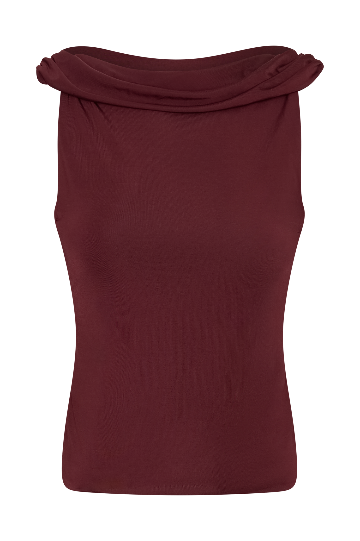 Bridget Slinky Cowl Back Top - Burgundy #8