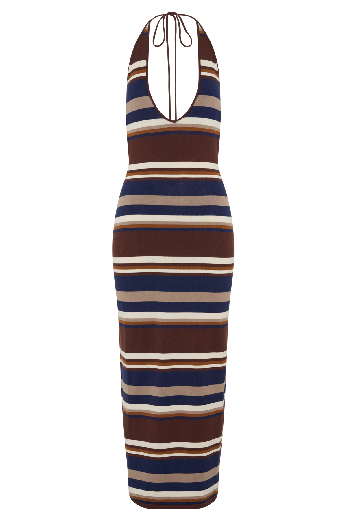 Brienne Stripe Midi Dress - Navy/Neutral #7