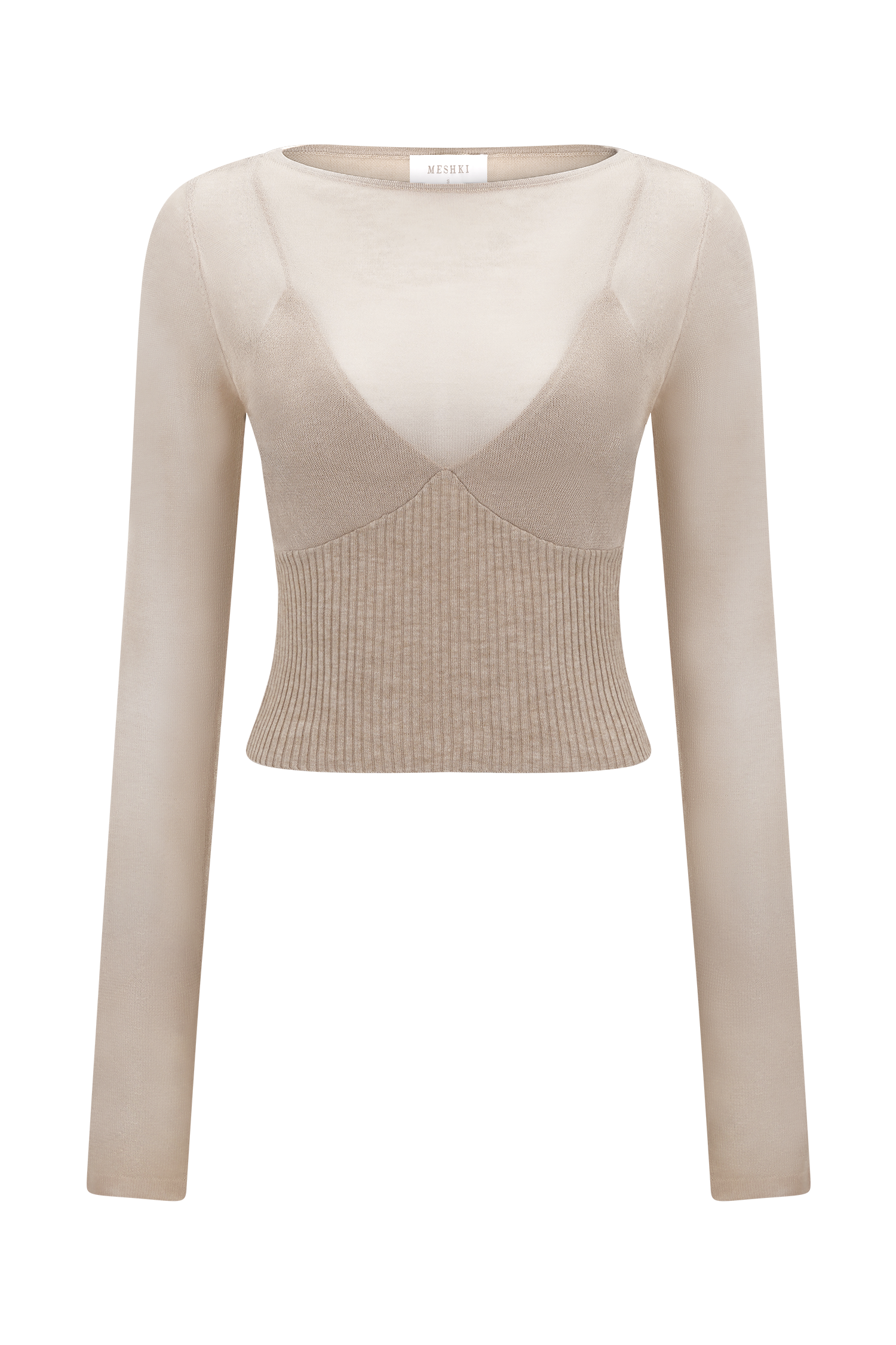 Brionee Silk Blend Knit Top - Sand #11