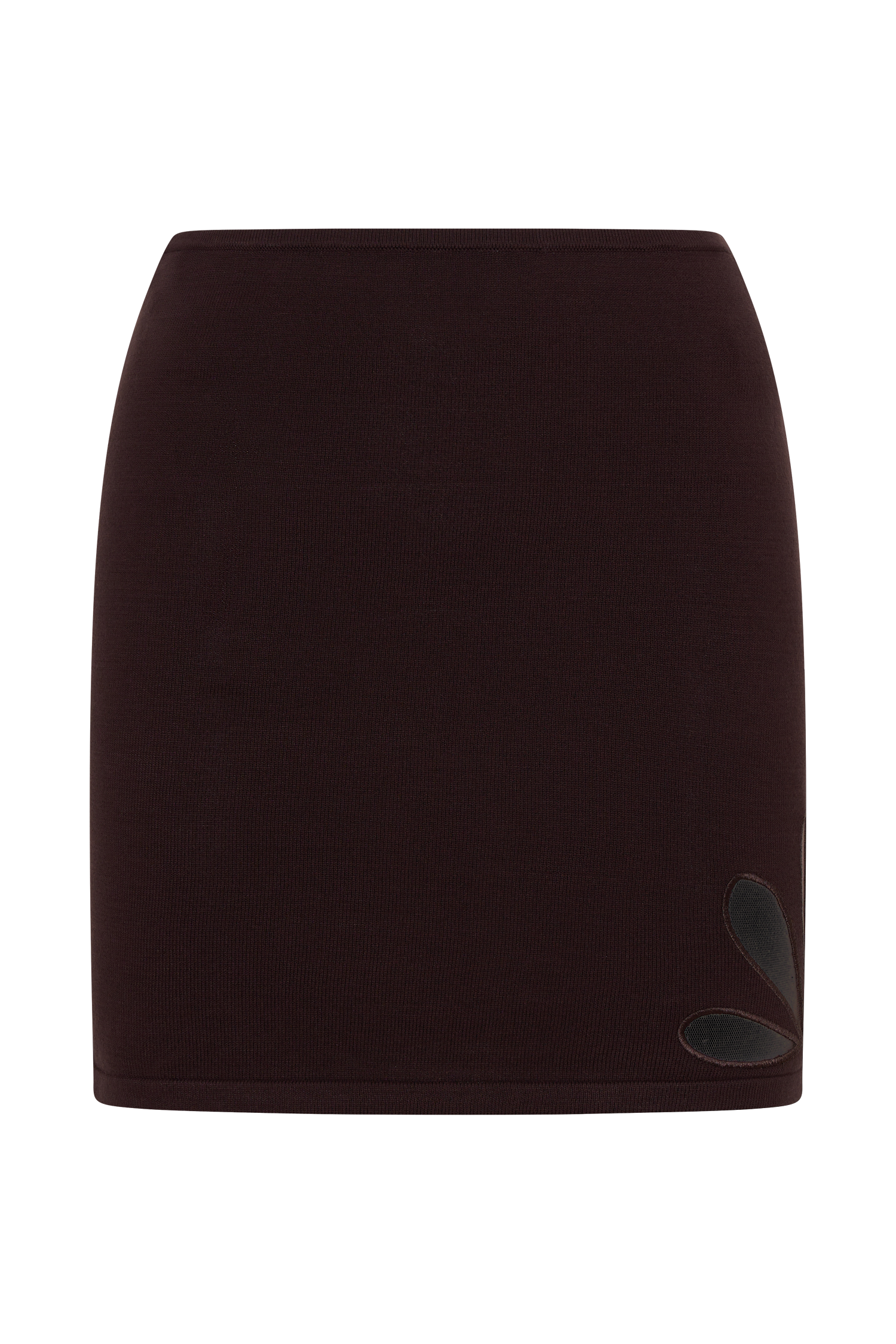 Brock Knit Cut Out Mini Skirt - Dark Chocolate #7