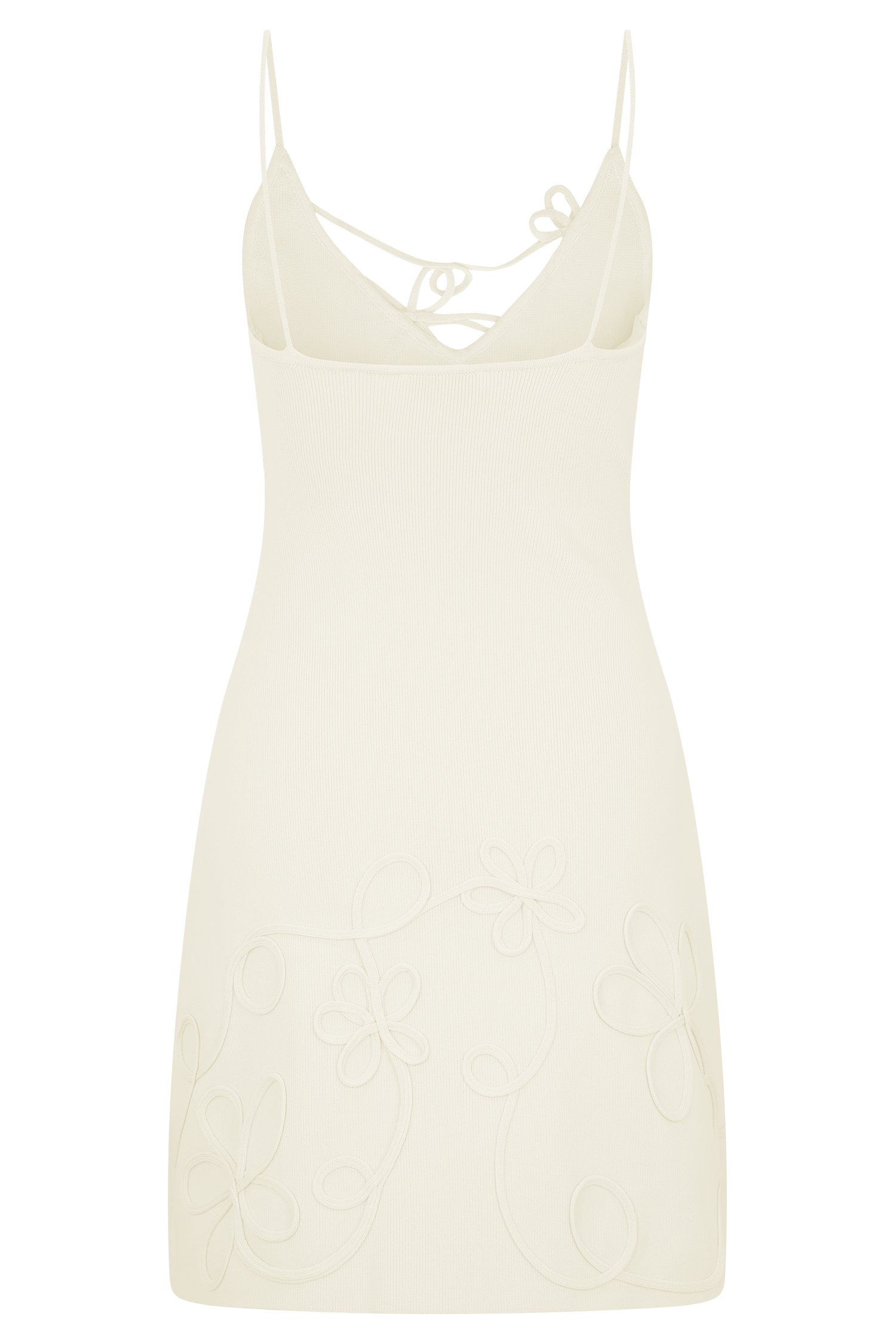 Brullo Embroidery Knit Mini Dress - Ivory #8