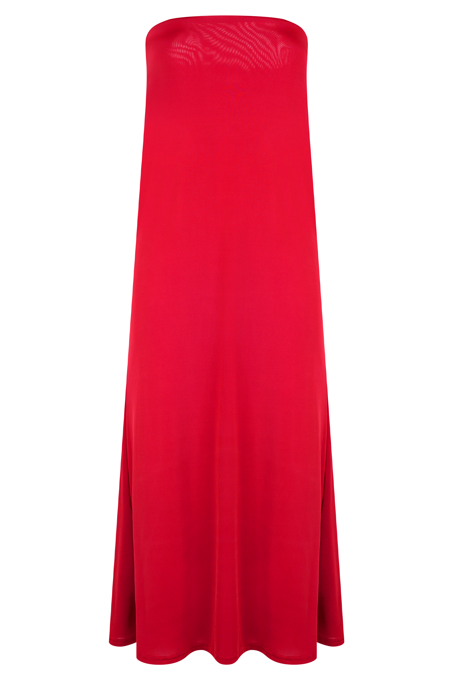 Bruna Slinky Fishtail Maxi Skirt - Red #7