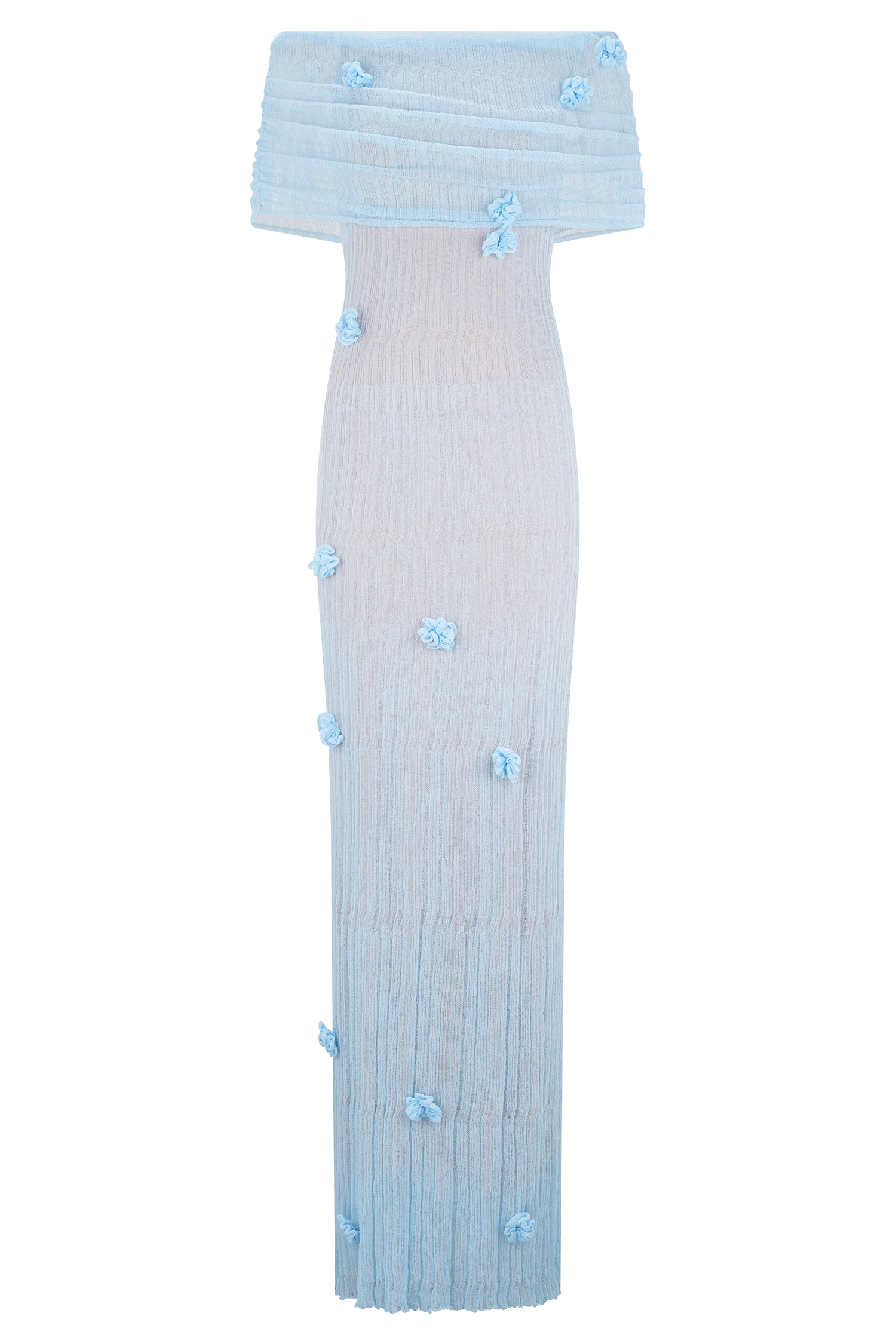 Brynn Orchid Knit Maxi Dress - Baby Blue #8