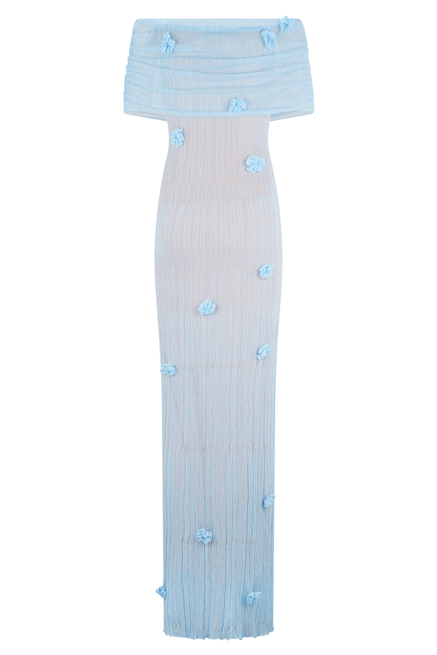 Brynn Orchid Knit Maxi Dress - Baby Blue #7