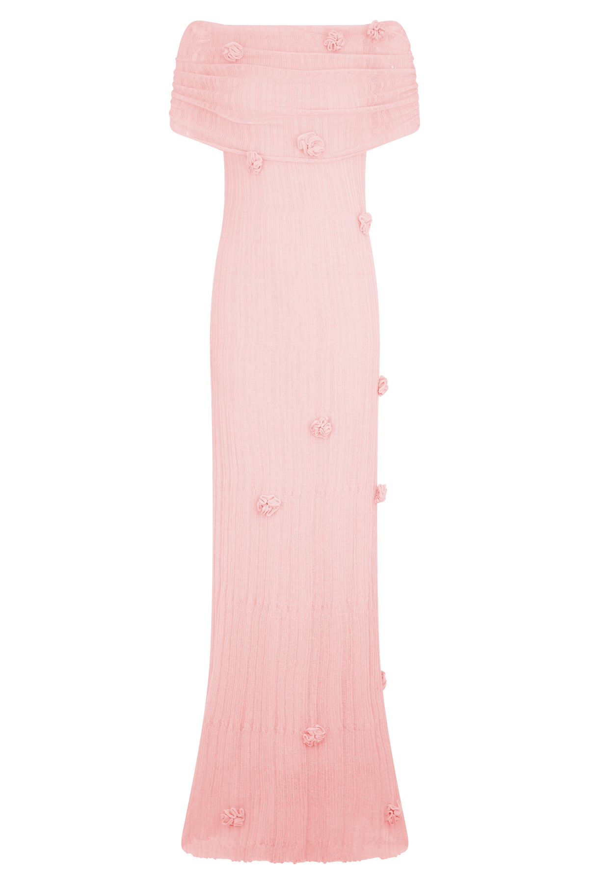 Brynn Orchid Knit Maxi Dress - Pastel Pink