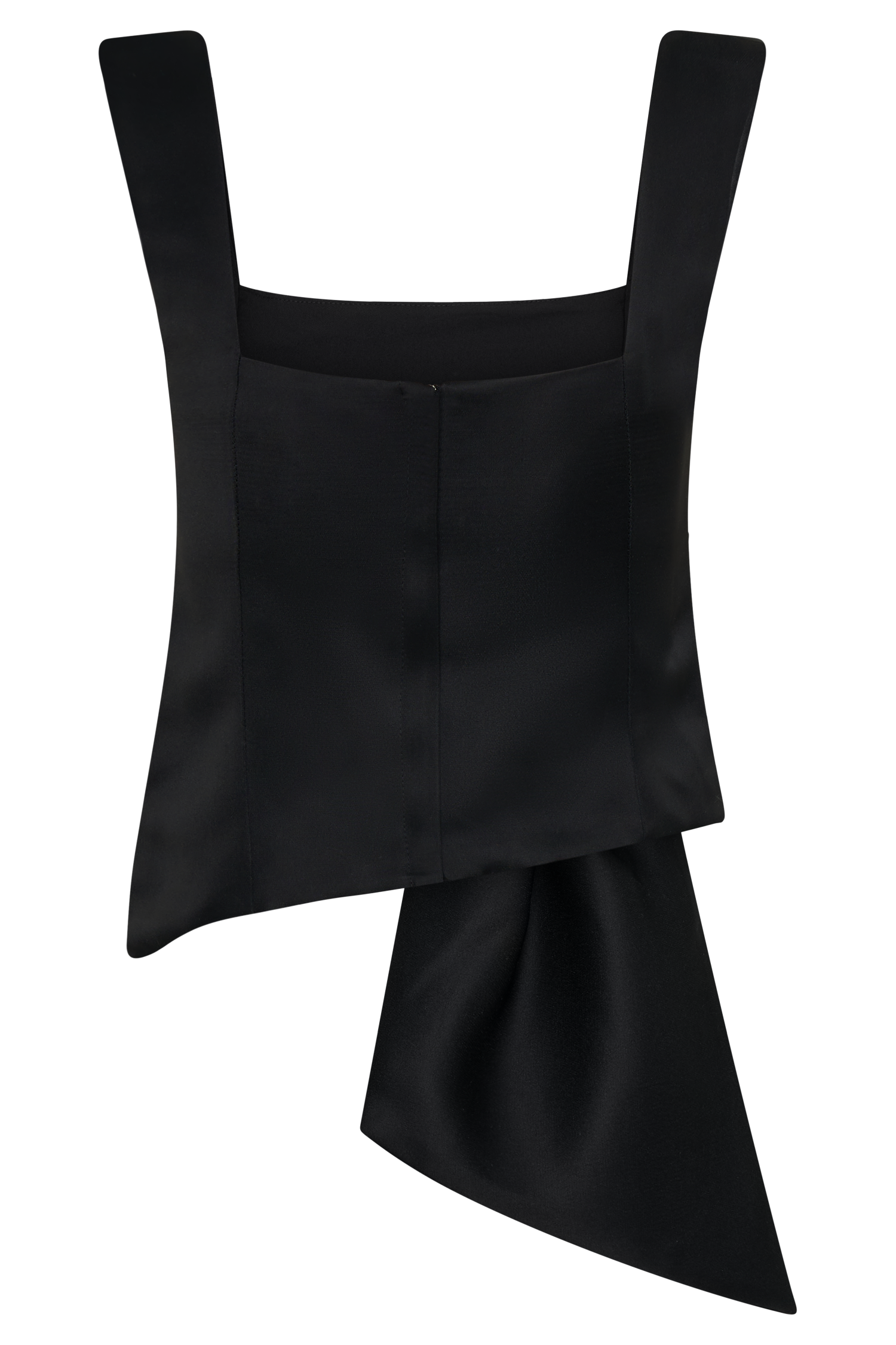 Bryony Satin Structured Sleeveless Top - Black #7