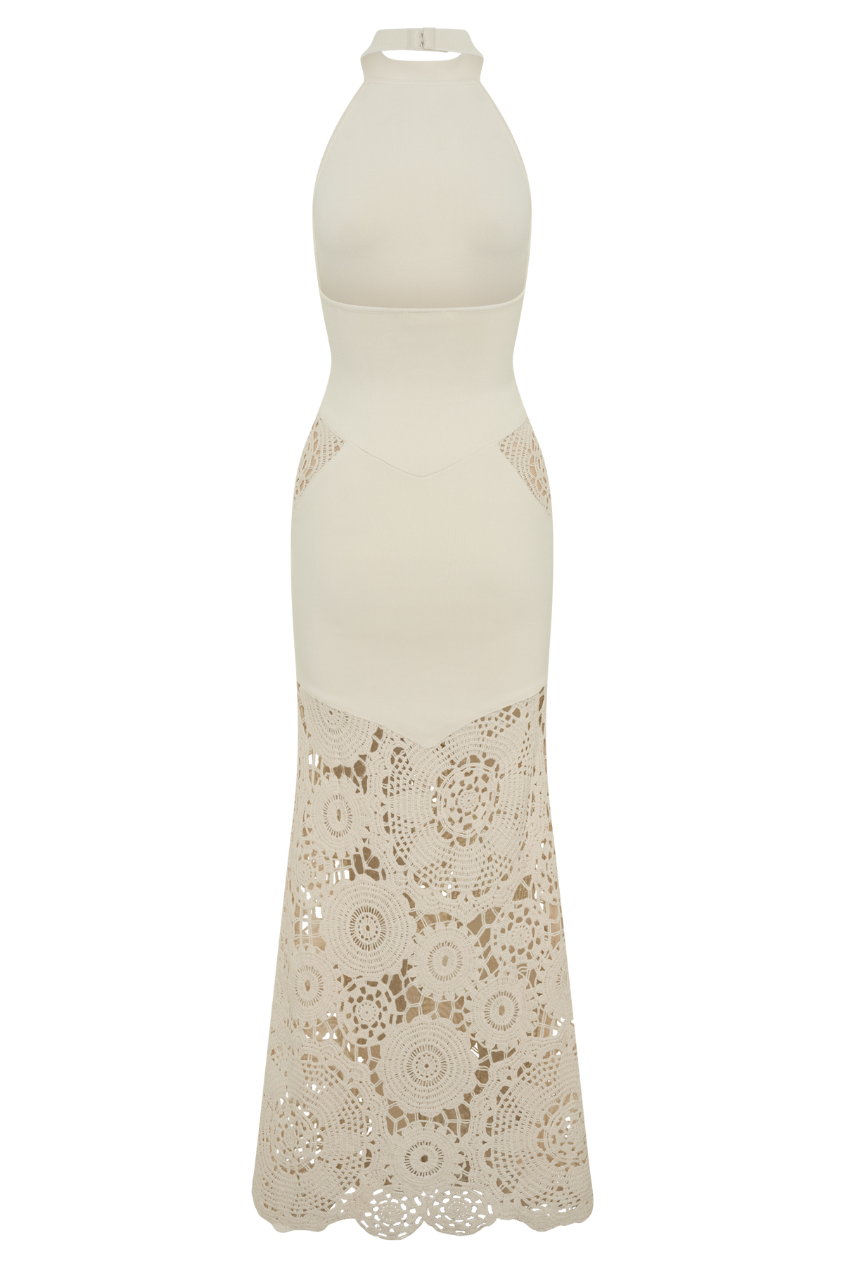 Clare Crochet Knit Maxi Dress - Ivory #7