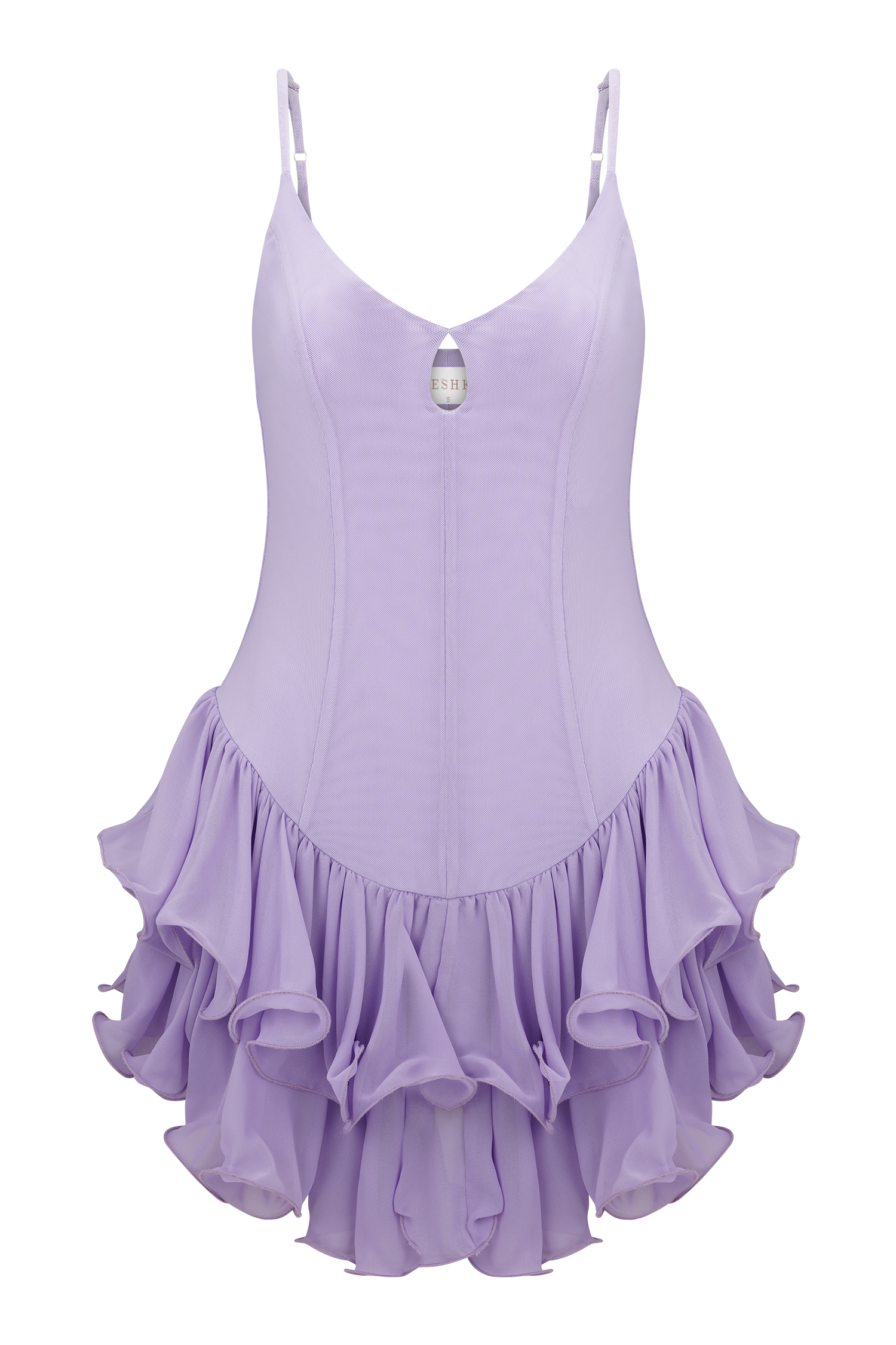 Calantha Ruffle Mesh Mini Dress - Lilac #10