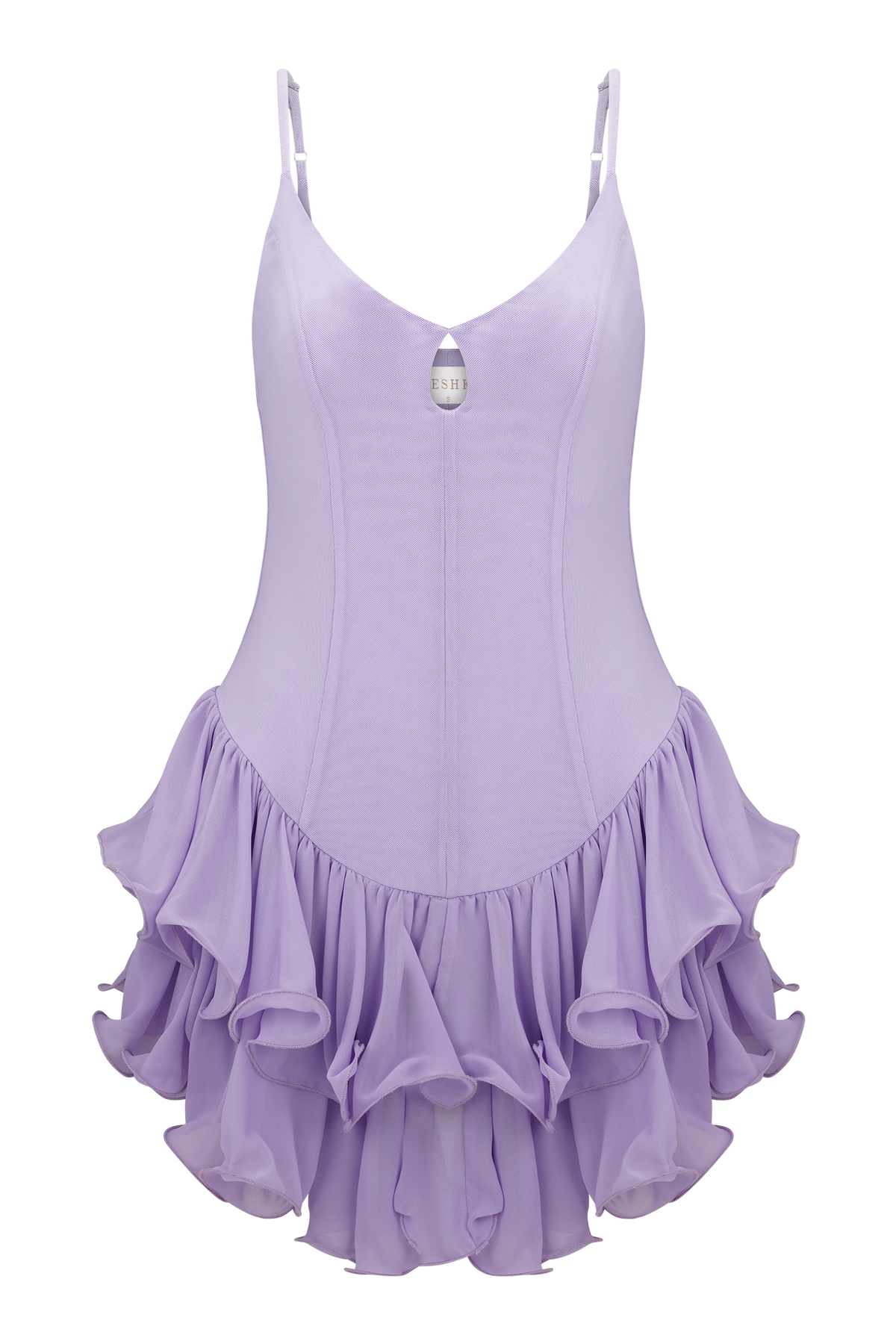 Calantha Ruffle Mesh Mini Dress - Lilac #10