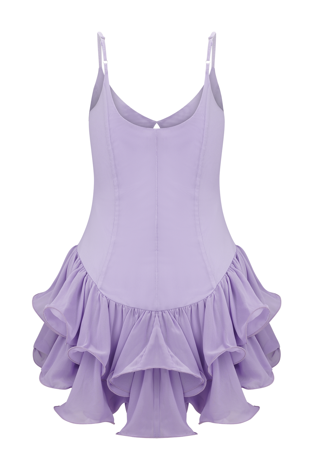 Calantha Ruffle Mesh Mini Dress - Lilac #9