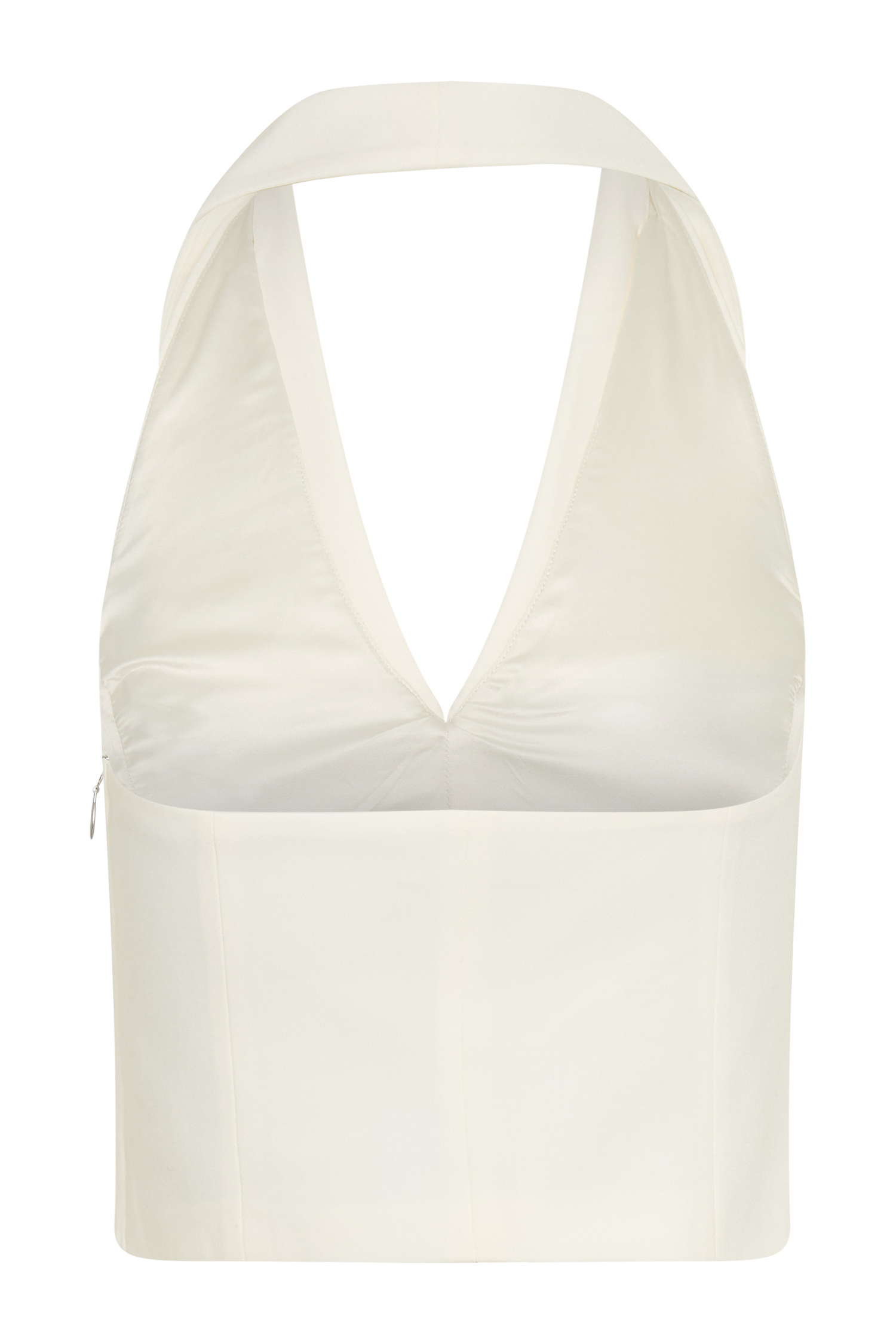 Calla Collared Sleeveless Halter Top - Ivory #13