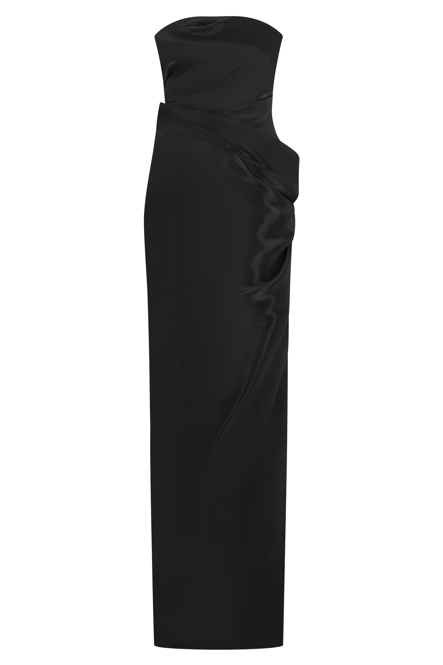 Calliope Strapless Organza Maxi Dress - Black #9
