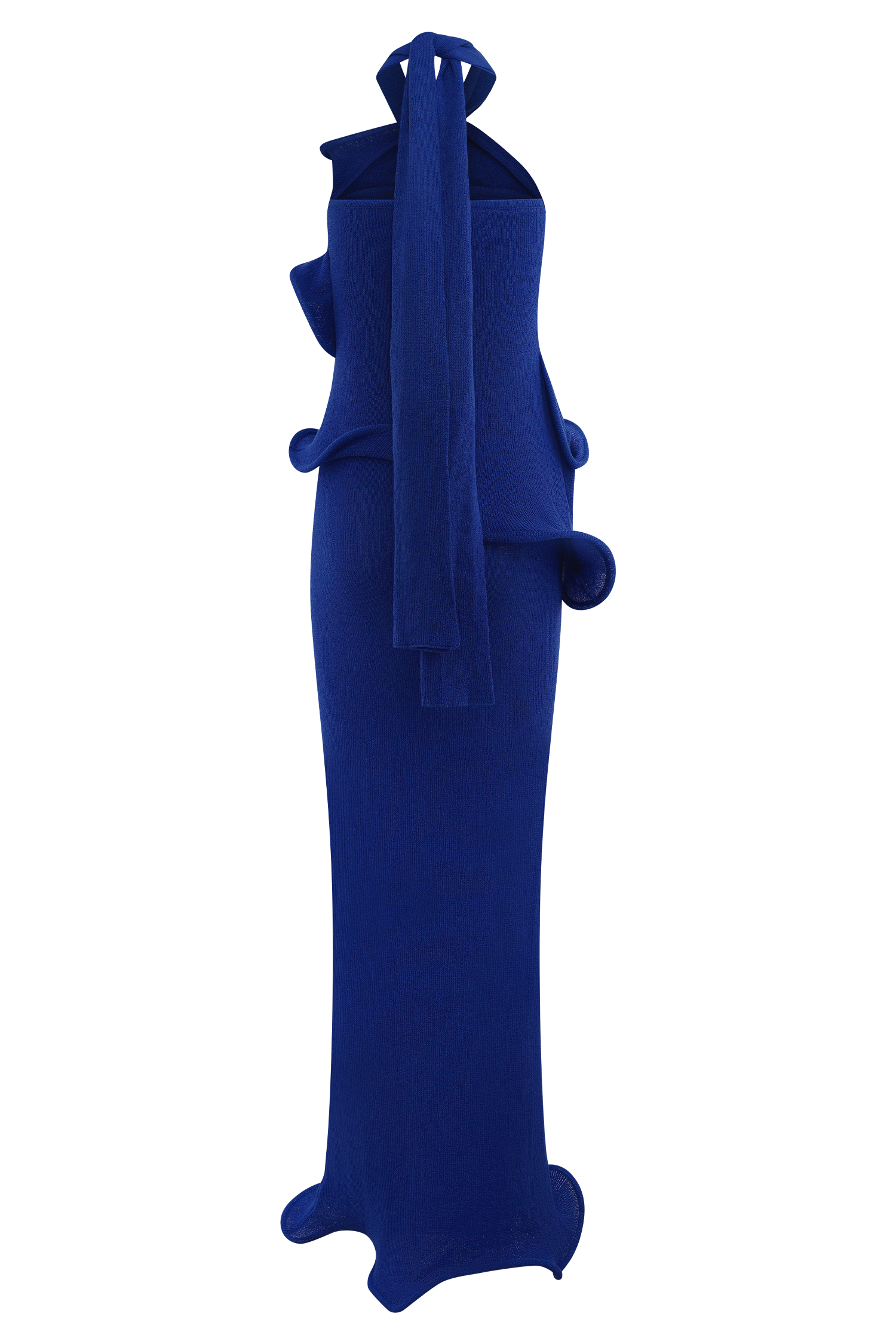 Caprice Halter Knit Maxi Dress - Cobalt #9