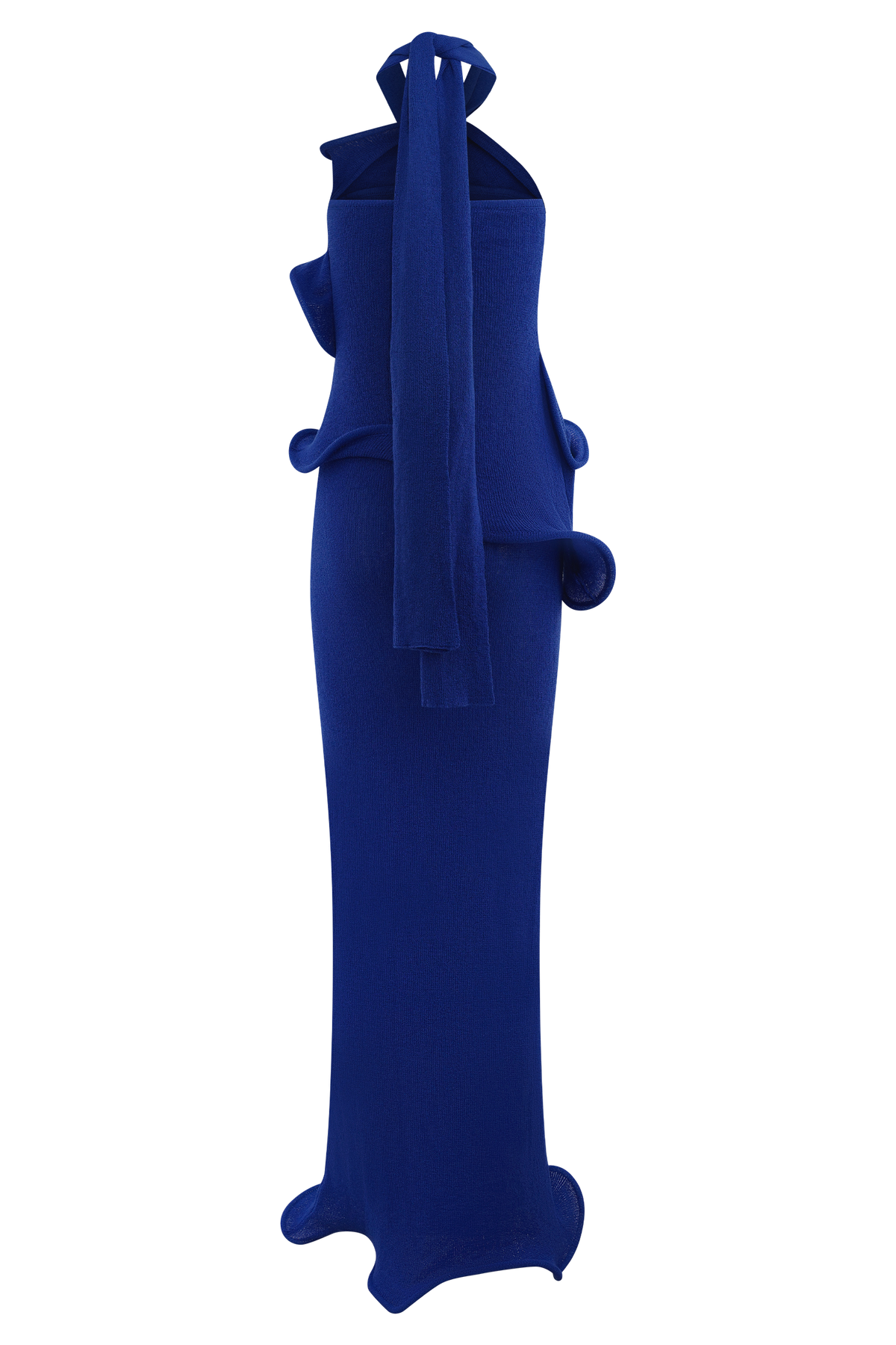 Caprice Halter Knit Maxi Dress - Cobalt