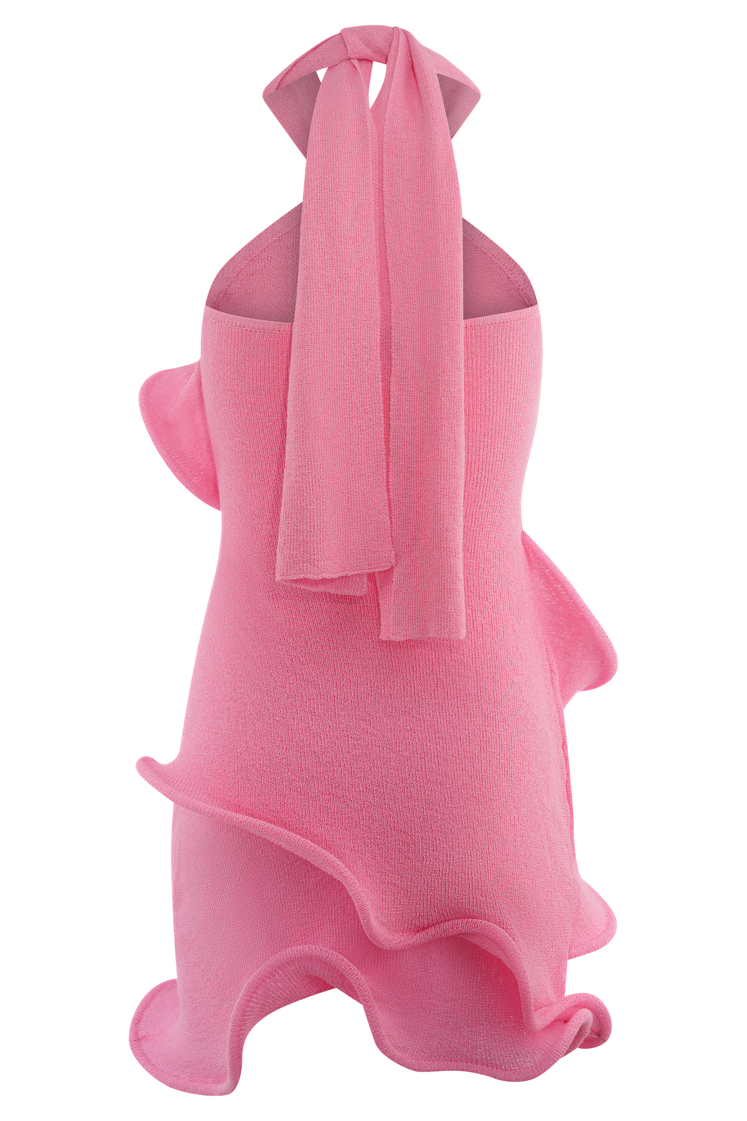 Caprice Halter Knit Mini Dress - Bubblegum Pink #7