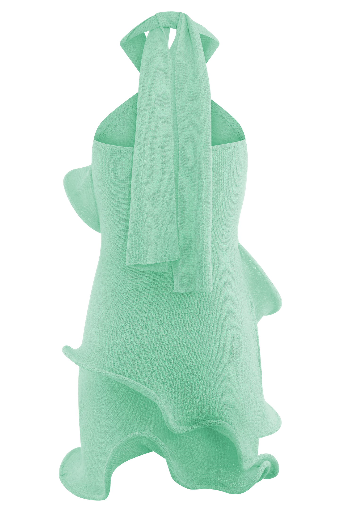 Caprice Halter Knit Mini Dress - Lagoon