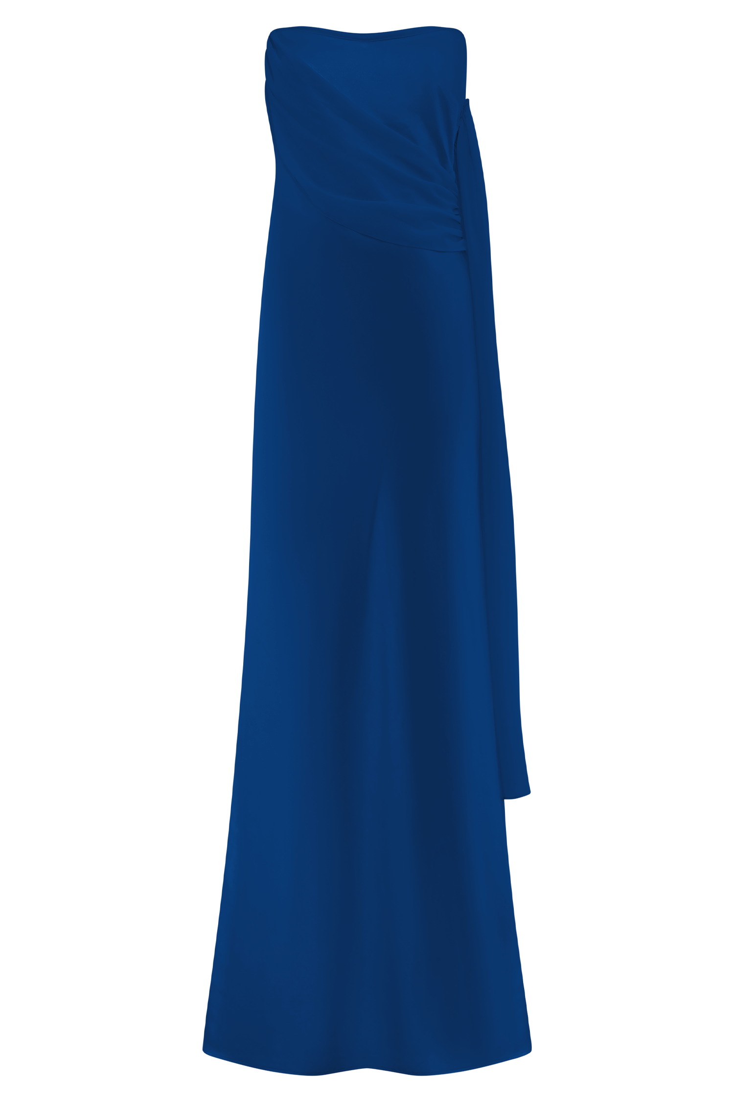 Carah Satin And Chiffon Maxi Dress - Cobalt #7