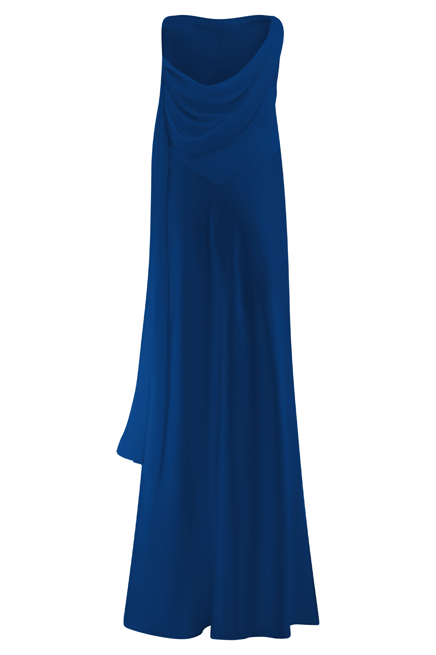 Carah Satin And Chiffon Maxi Dress - Cobalt #6