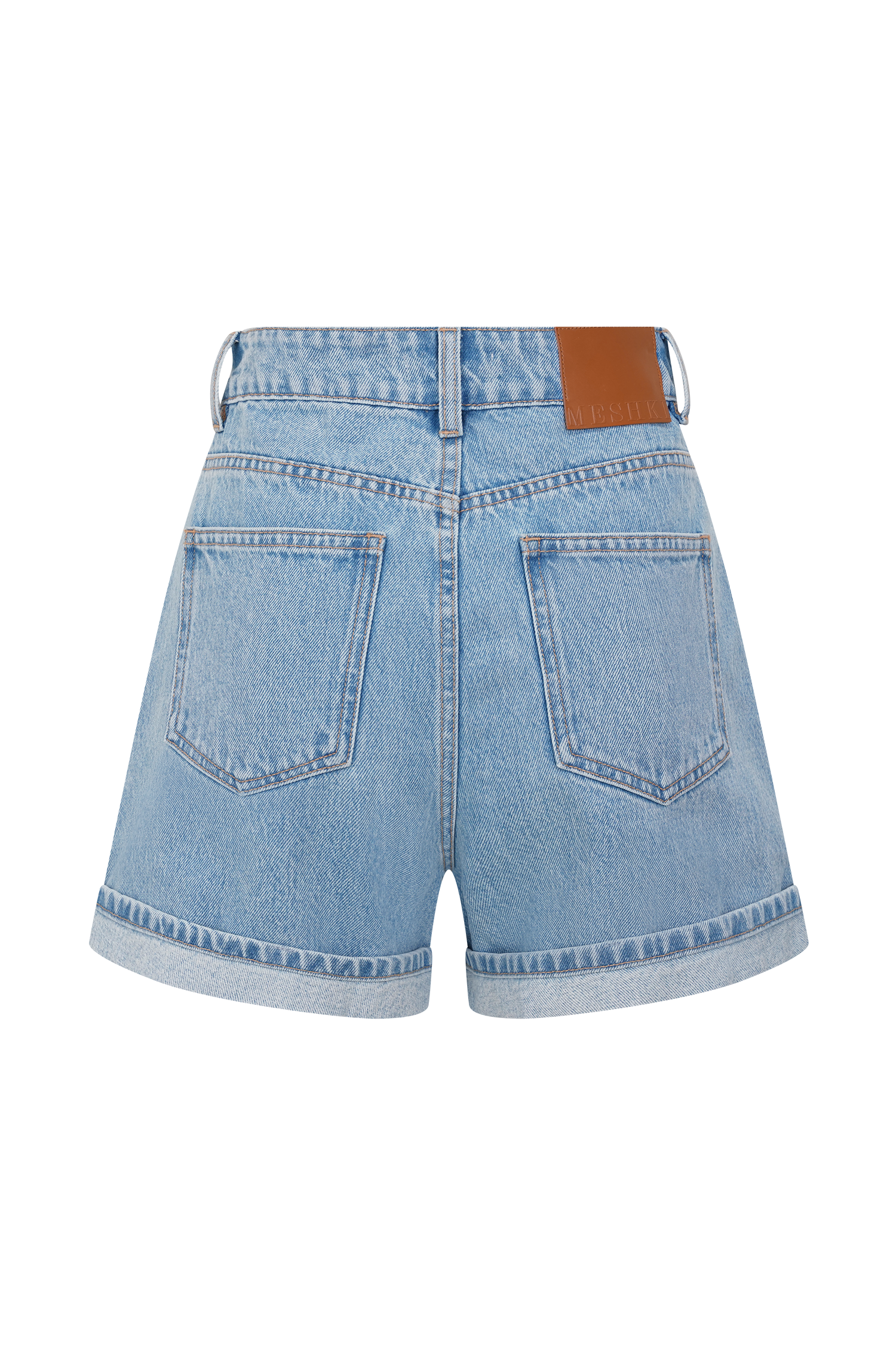 Carlene Cuffed Denim Shorts - Classic Blue #9
