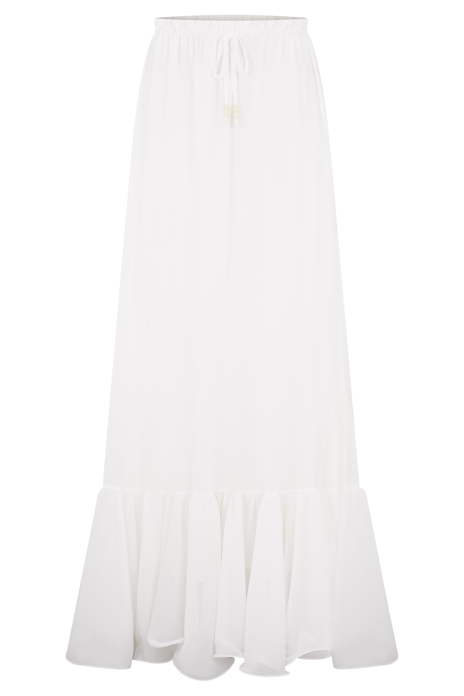 Carlie Chiffon Maxi Skirt - Ivory #11