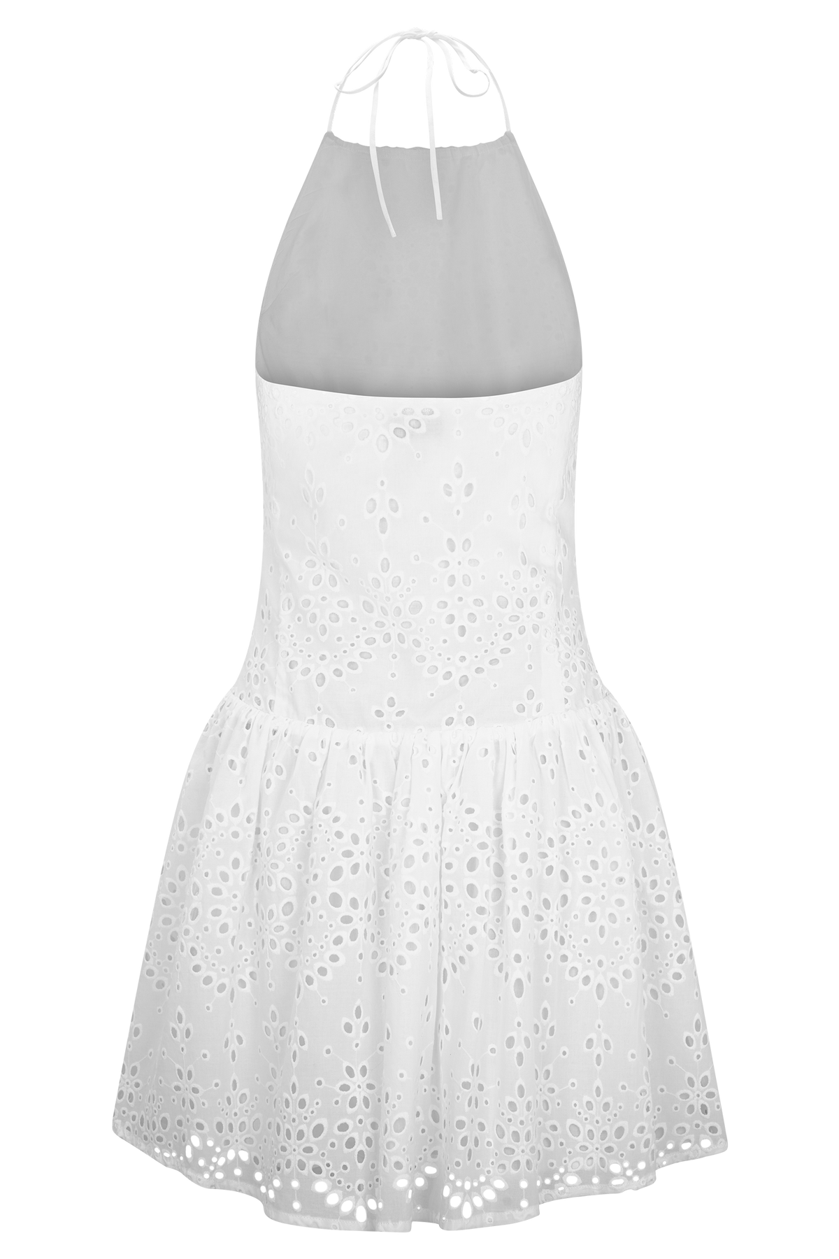 Carlina Broderie Mini Dress - White #8