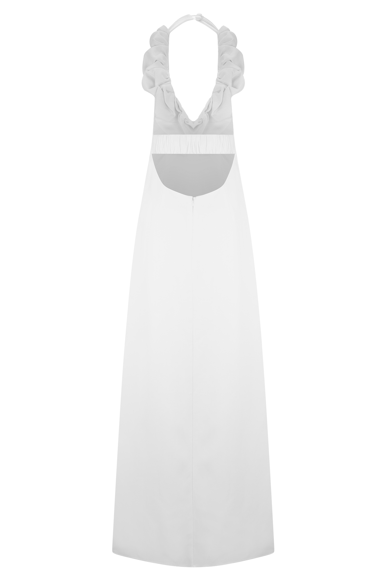 Carolyn Linen Bubble Maxi Dress - White #7