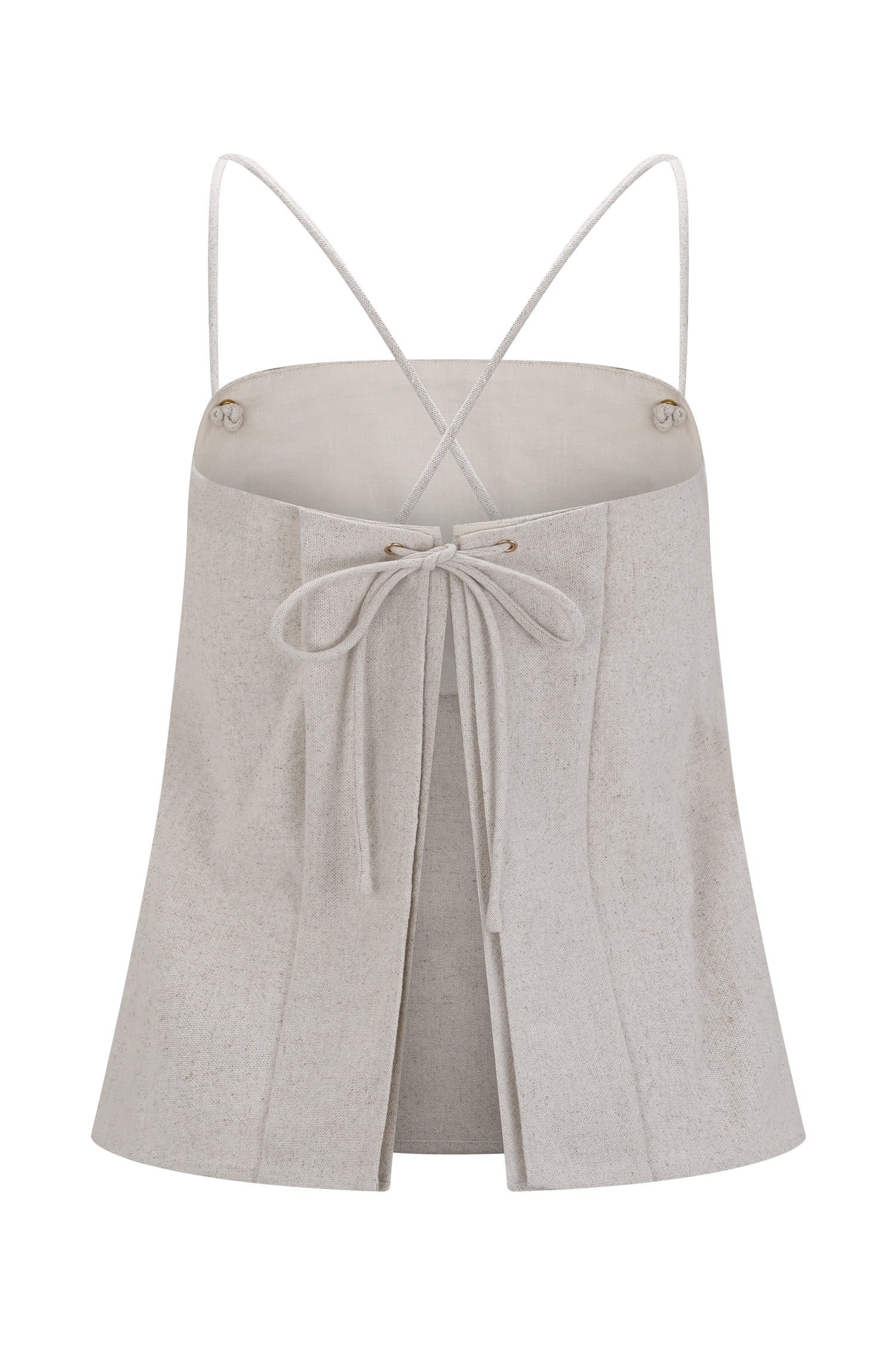 Casey Linen Corded Embroidered Linen Top - Natural #10