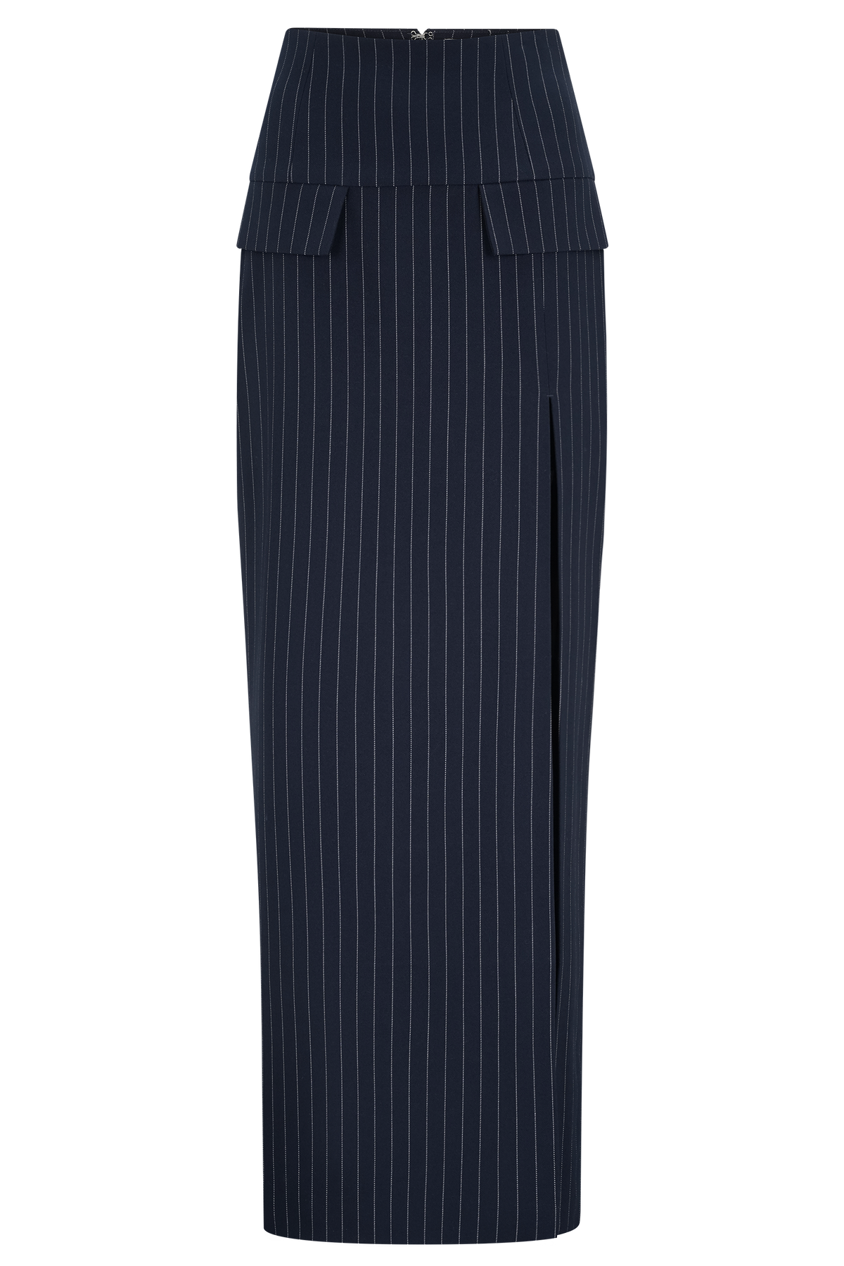Cassie Column Maxi Skirt - Navy Pinstripe #9