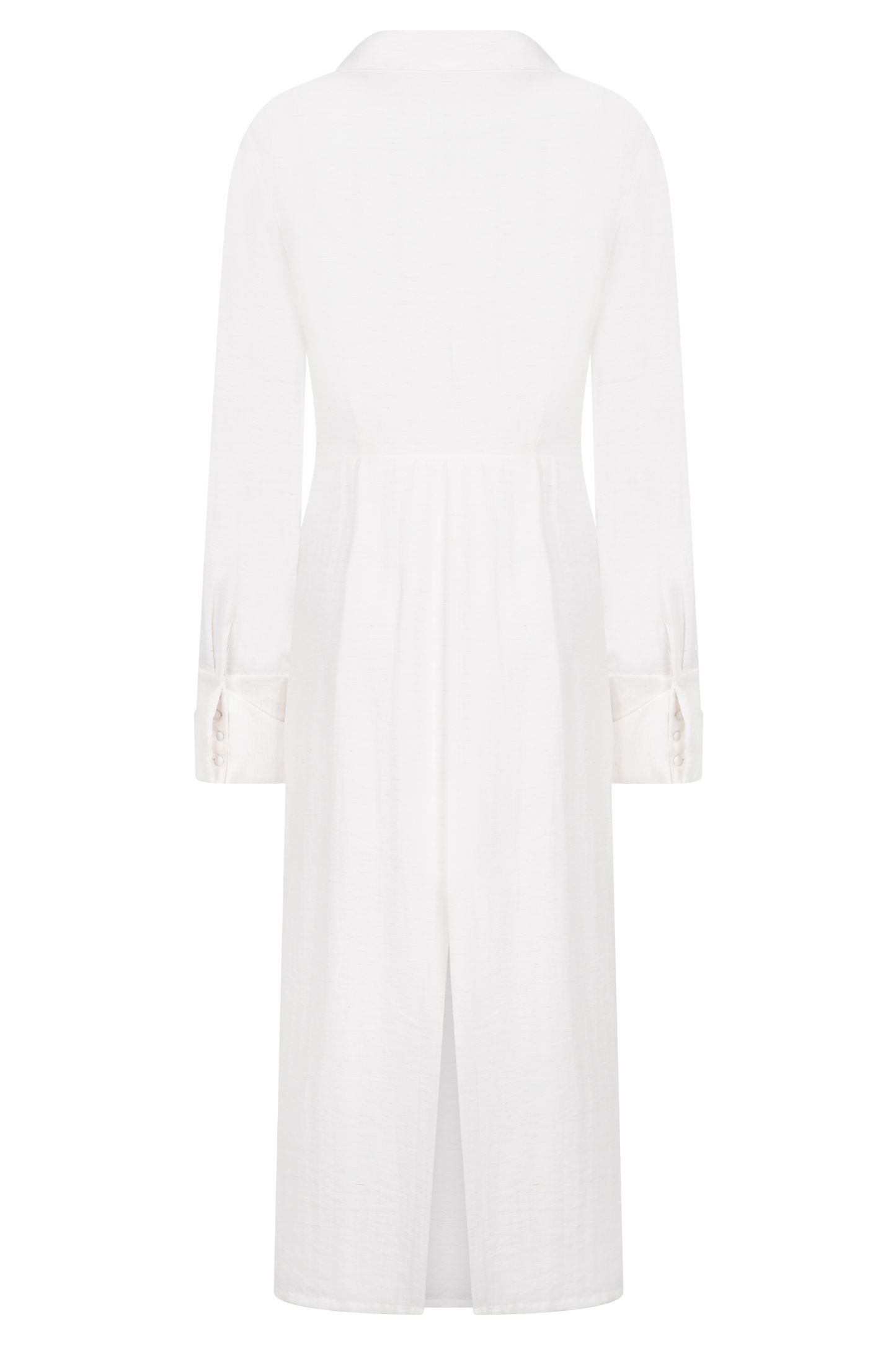 Cecilie Cut Out Shirt Midi Dress - White