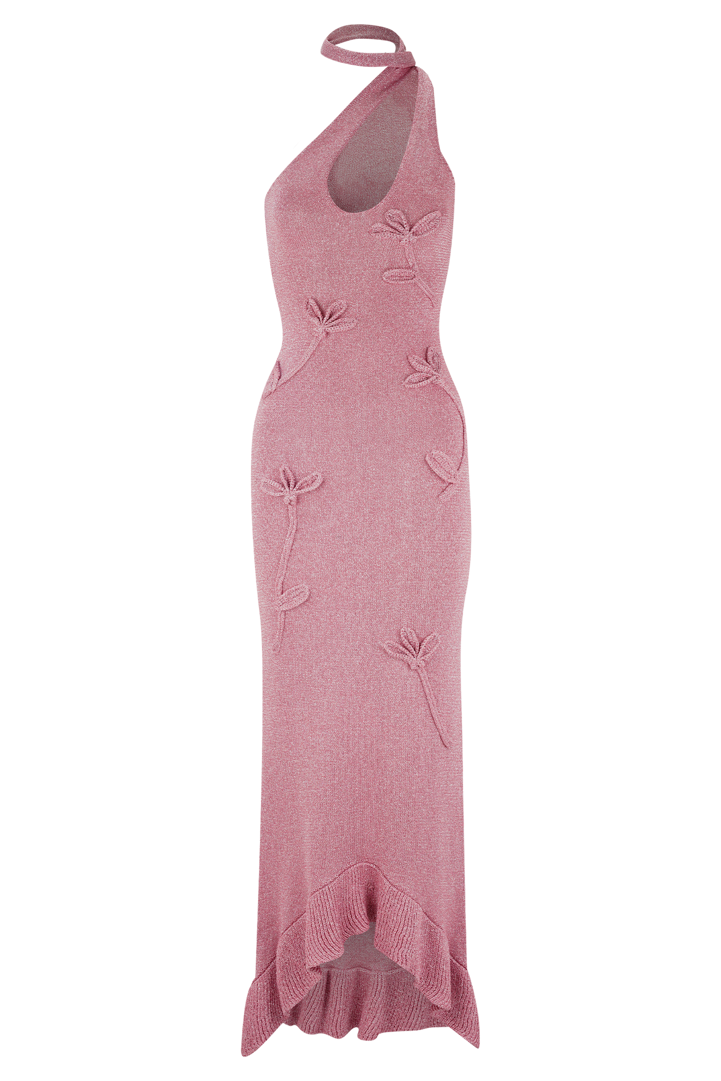 Celestino Floral Metallic Knit Maxi Dress - Pink