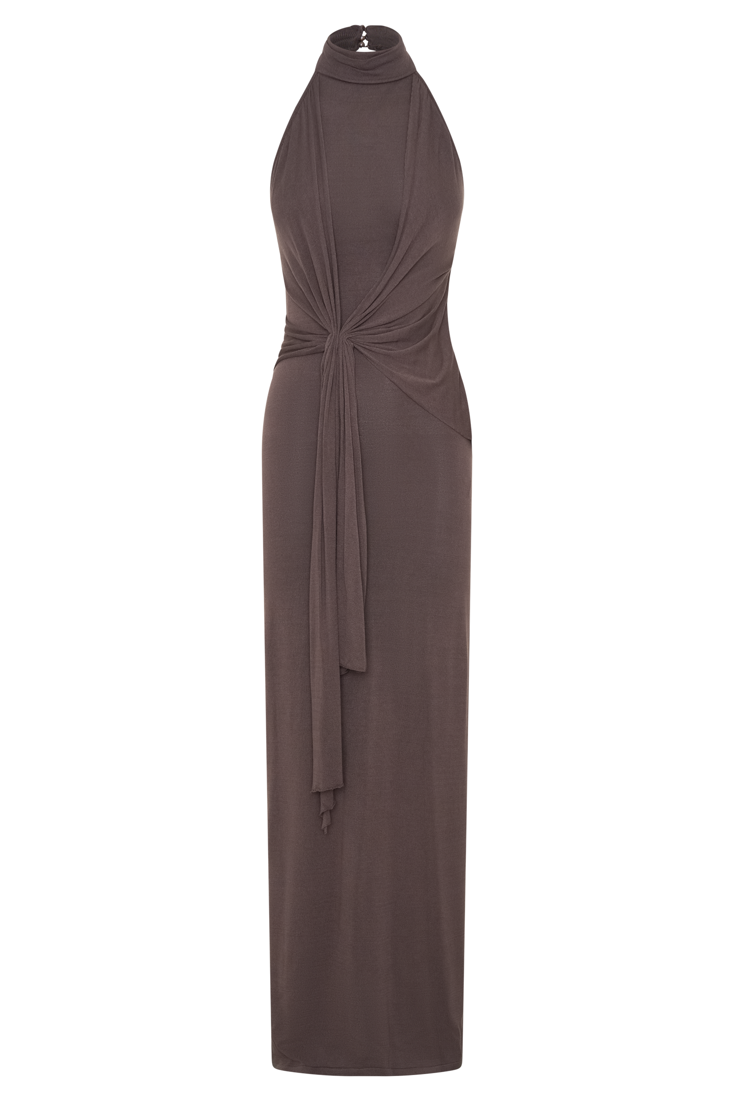 Cindylou Halter Knit Maxi Dress - Peppercorn #8