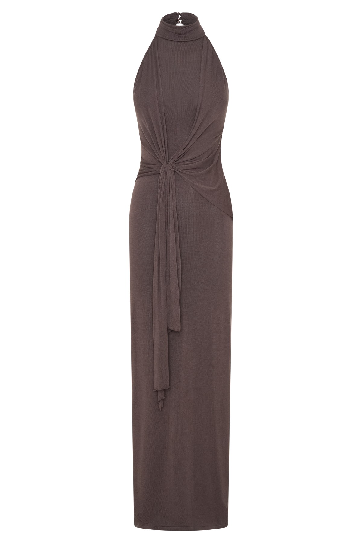 Cindylou Halter Knit Maxi Dress - Peppercorn #8