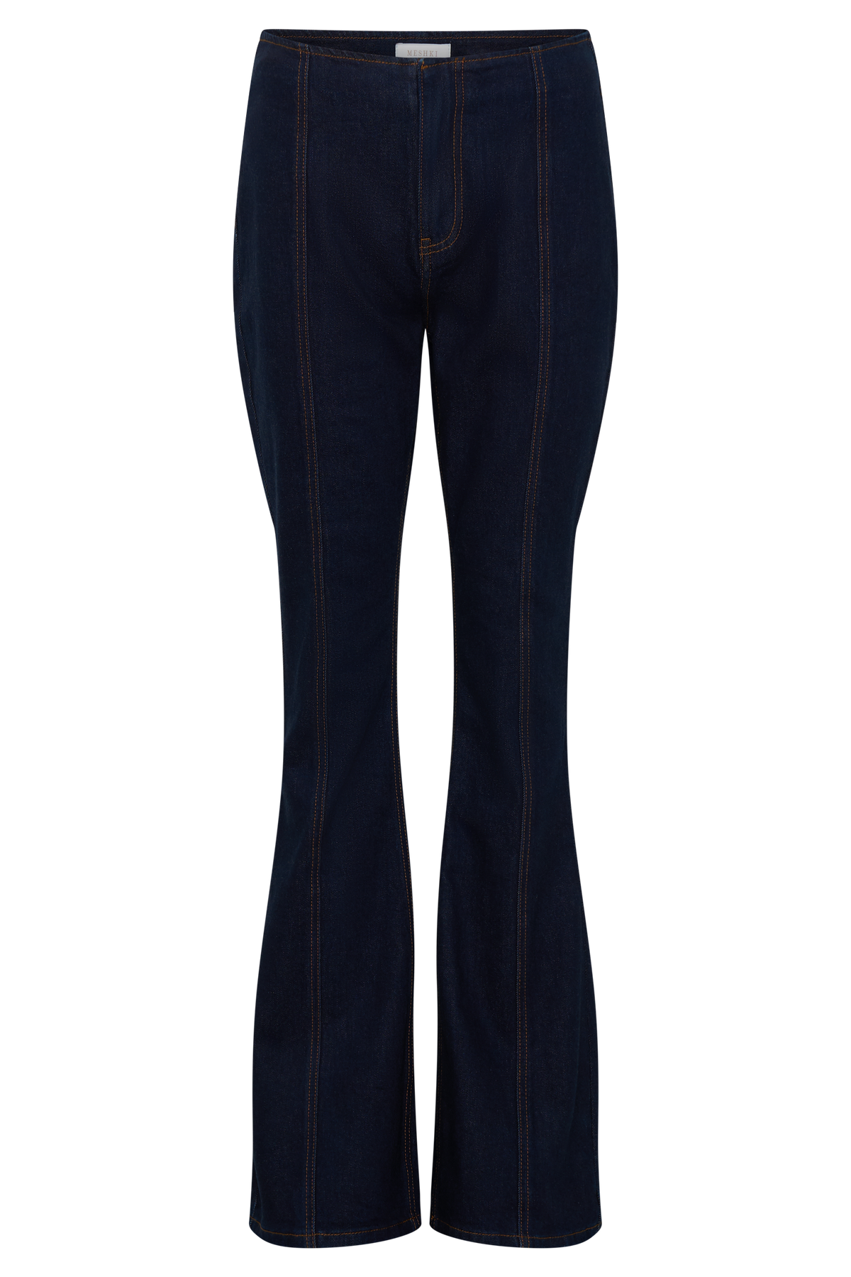 Clio Paneled Flare Jeans - Indigo Blue #11