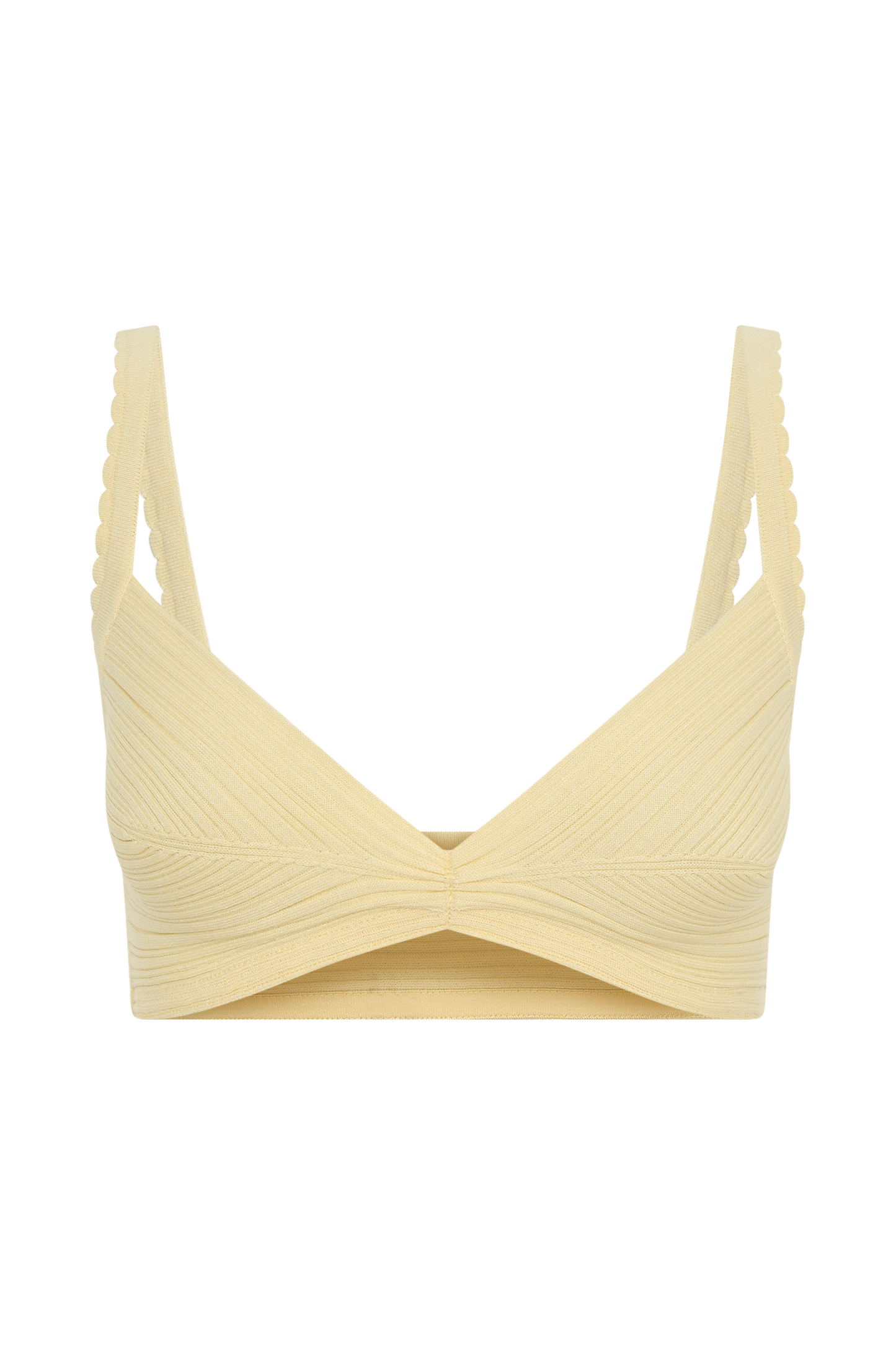 Coleene Pointelle Knit Top - Lemon